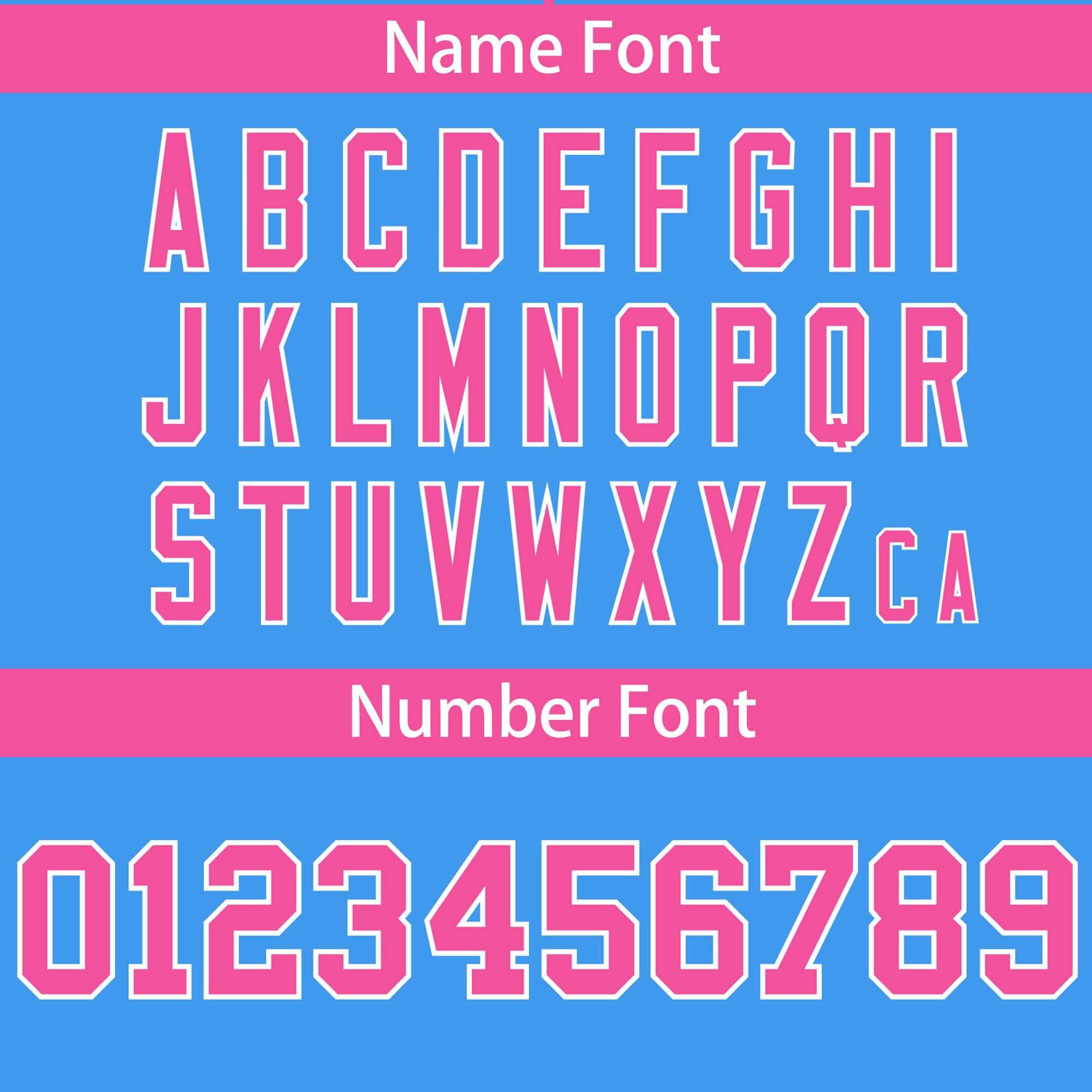 Custom Powder Blue Pink Classic Style Personalized Full Button Authentic Baseball Jersey