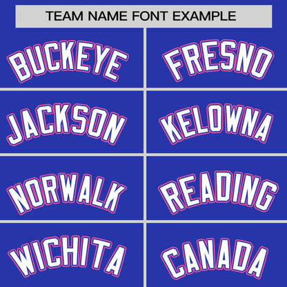 Custom Royal Pink-White Personalized Color Block Authentic Baseball jersey