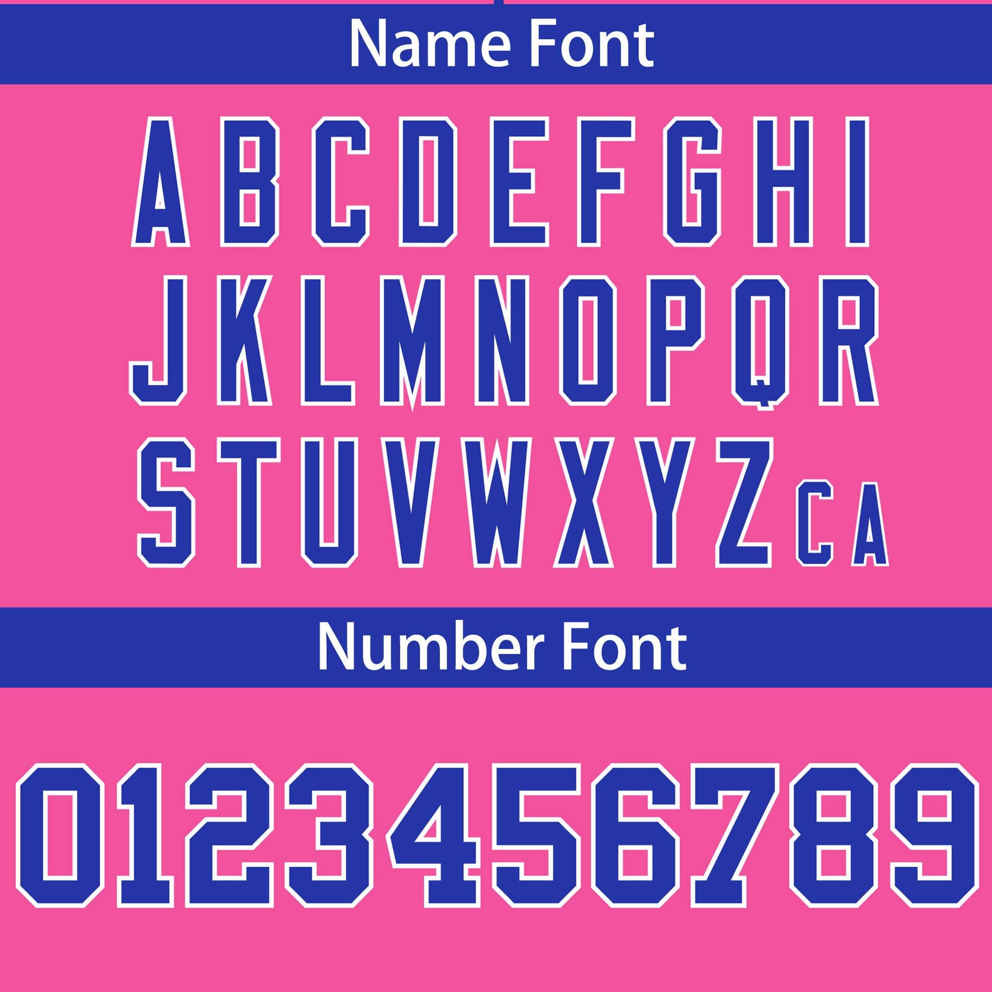 Custom Pink Royal-White Personalized Color Block Authentic Baseball Jersey