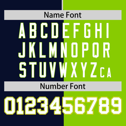 Custom Navy Neon Green Personalized Symmetrical Gradient Design Authentic Baseball Jersey