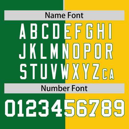 Custom Kelly Green Gold Personalized Symmetrical Gradient Design Authentic Baseball Jersey