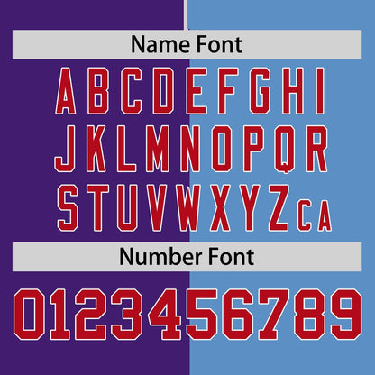 Custom Purple Light Blue Personalized Symmetrical Gradient Design Authentic Baseball Jersey