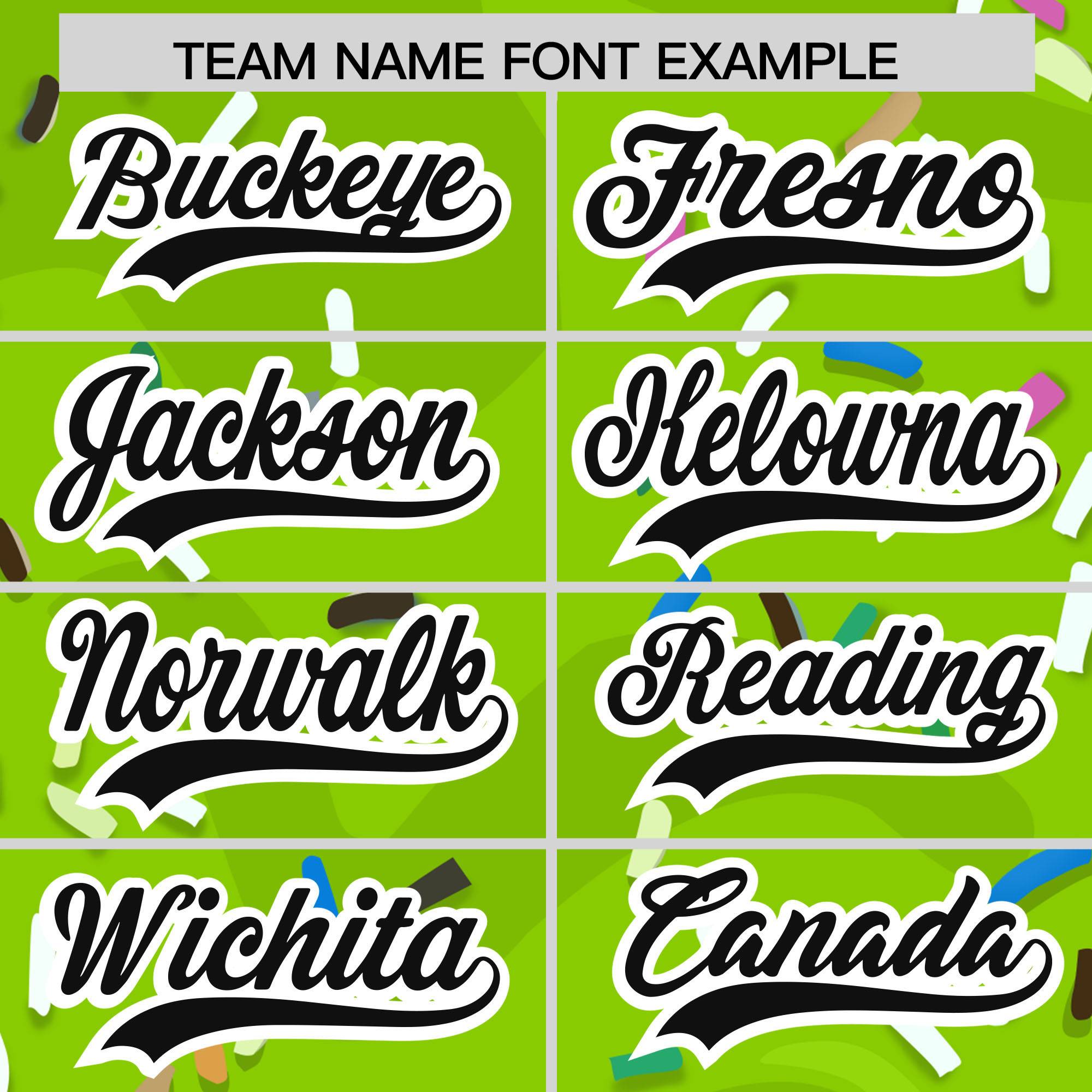 Custom Neon Green Ice Cream Cone Graffiti Pattern Fashion Authentic Baseball Jersey