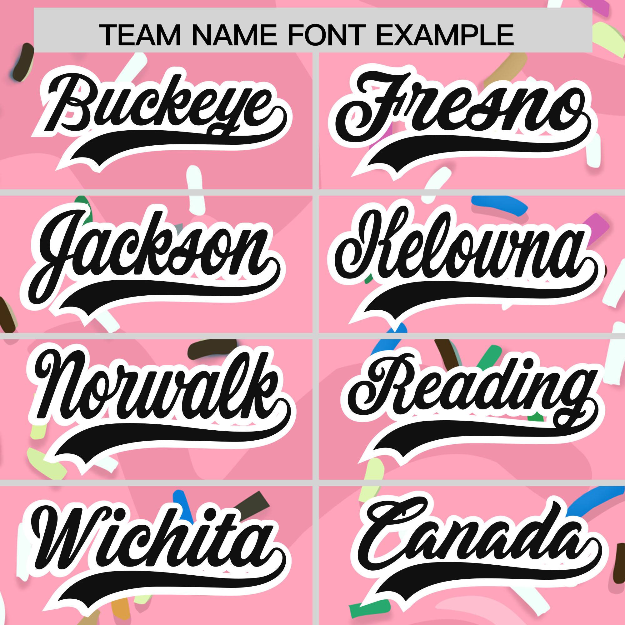 Custom Light Pink Ice Cream Cone Graffiti Pattern Fashion Authentic Baseball Jersey