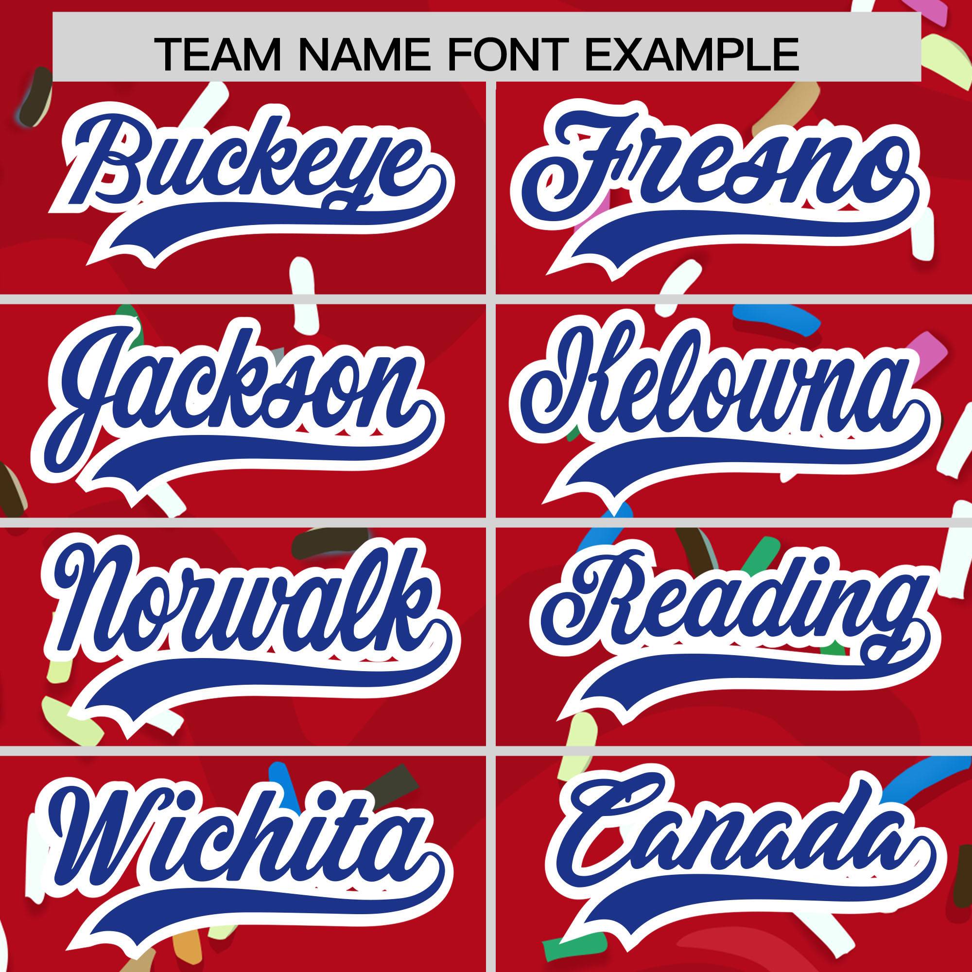 Custom Red Ice Cream Cone Graffiti Pattern Fashion Authentic Baseball Jersey