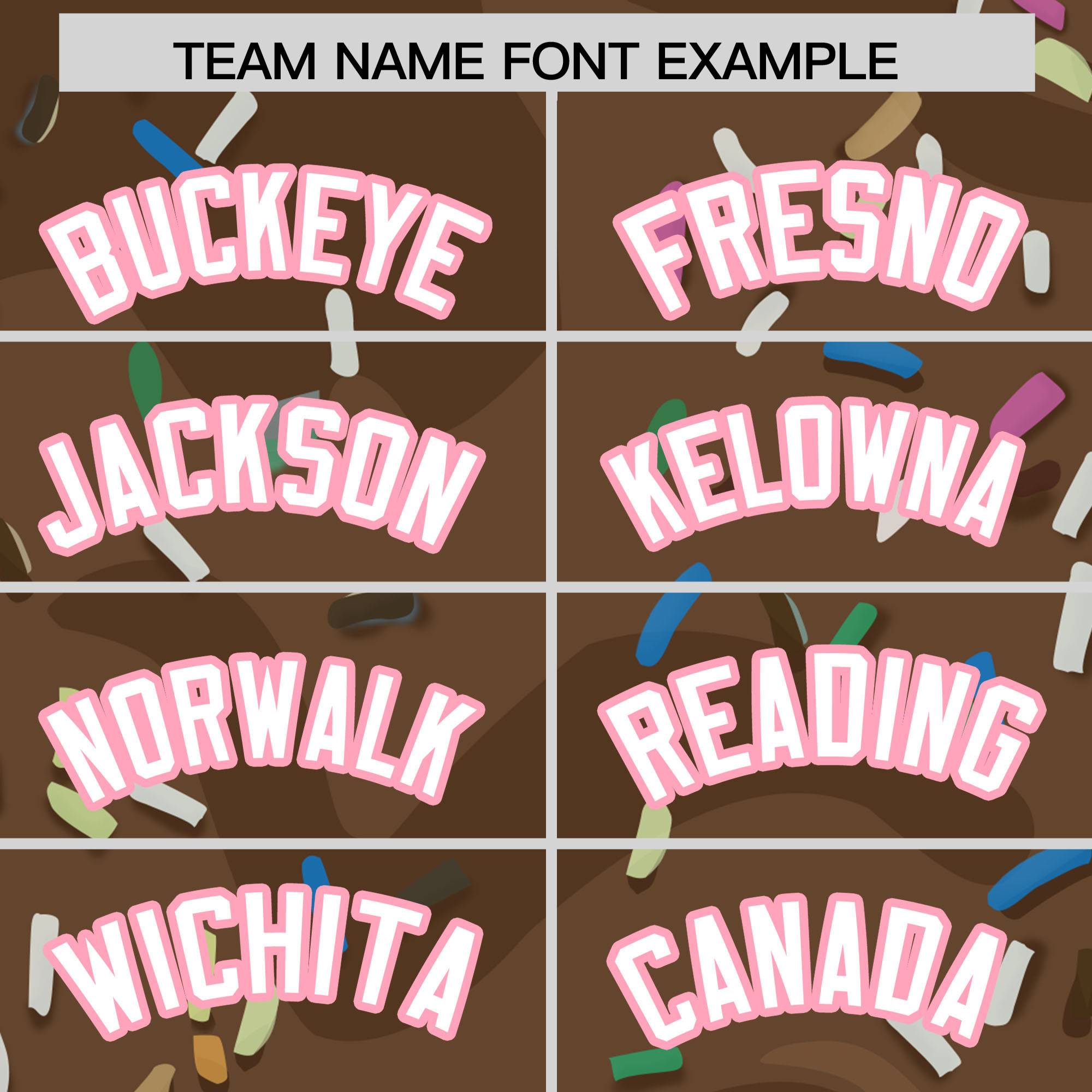 Custom Brown Ice Cream Cone Graffiti Pattern Fashion Authentic Baseball Jersey