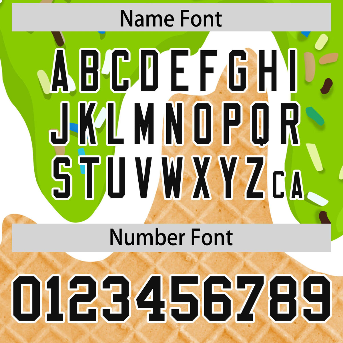 Custom Neon Green Ice Cream Cone Graffiti Pattern Fashion Authentic Baseball Jersey