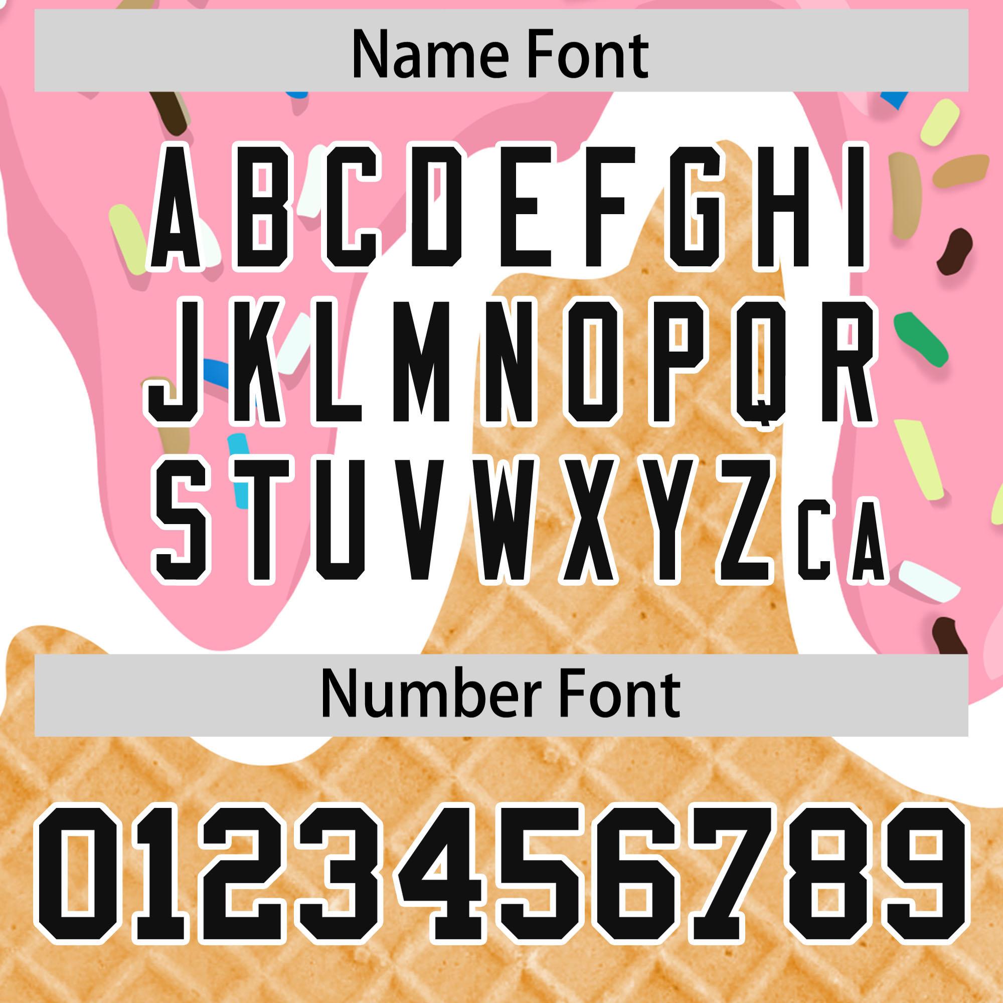 Custom Light Pink Ice Cream Cone Graffiti Pattern Fashion Authentic Baseball Jersey