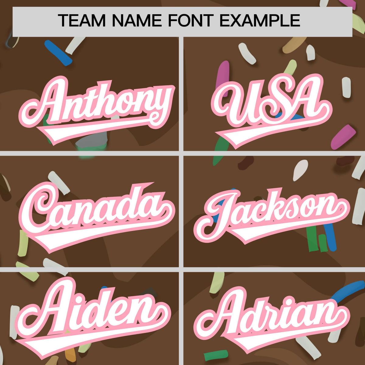 Custom Brown Ice Cream Cone Graffiti Pattern Fashion Authentic Baseball Jersey