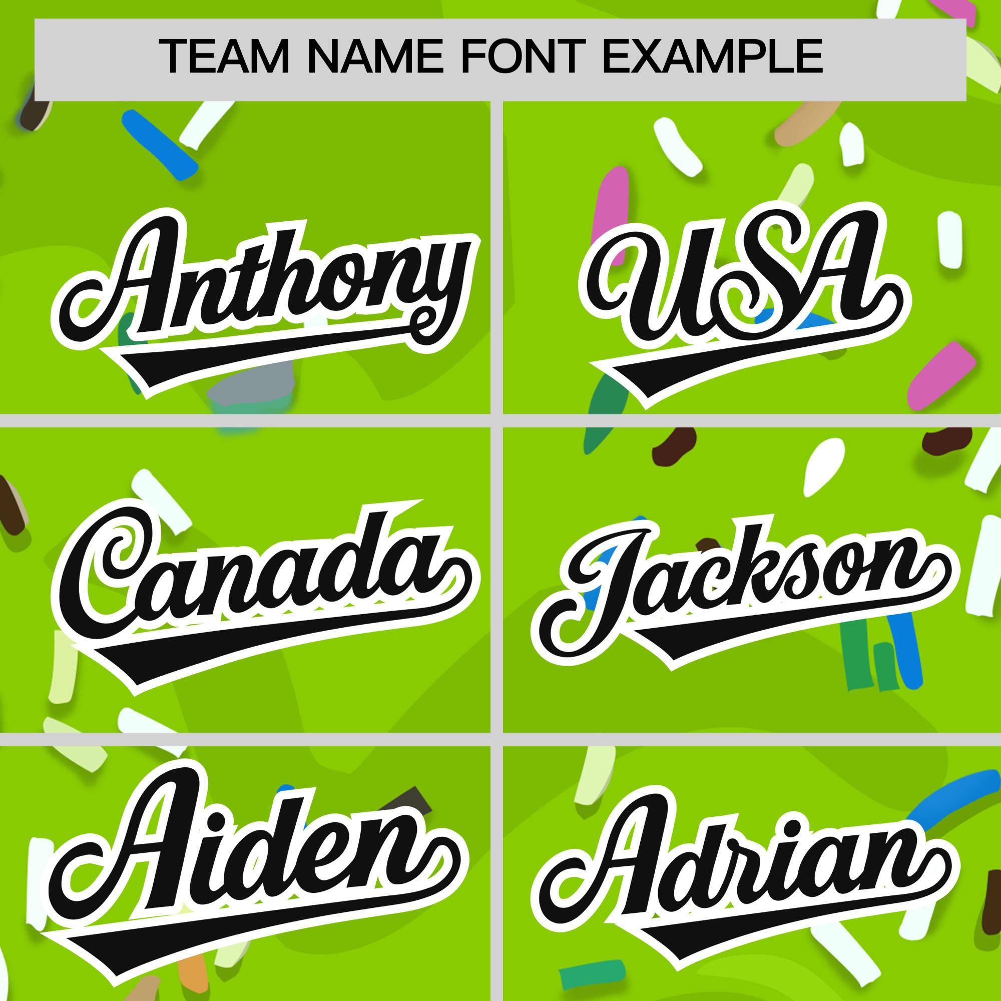 Custom Neon Green Ice Cream Cone Graffiti Pattern Fashion Authentic Baseball Jersey