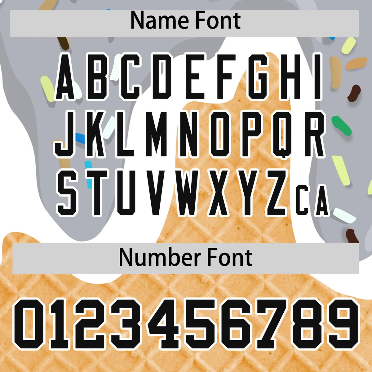 Custom Gray Ice Cream Cone Graffiti Pattern Fashion Authentic Baseball Jersey