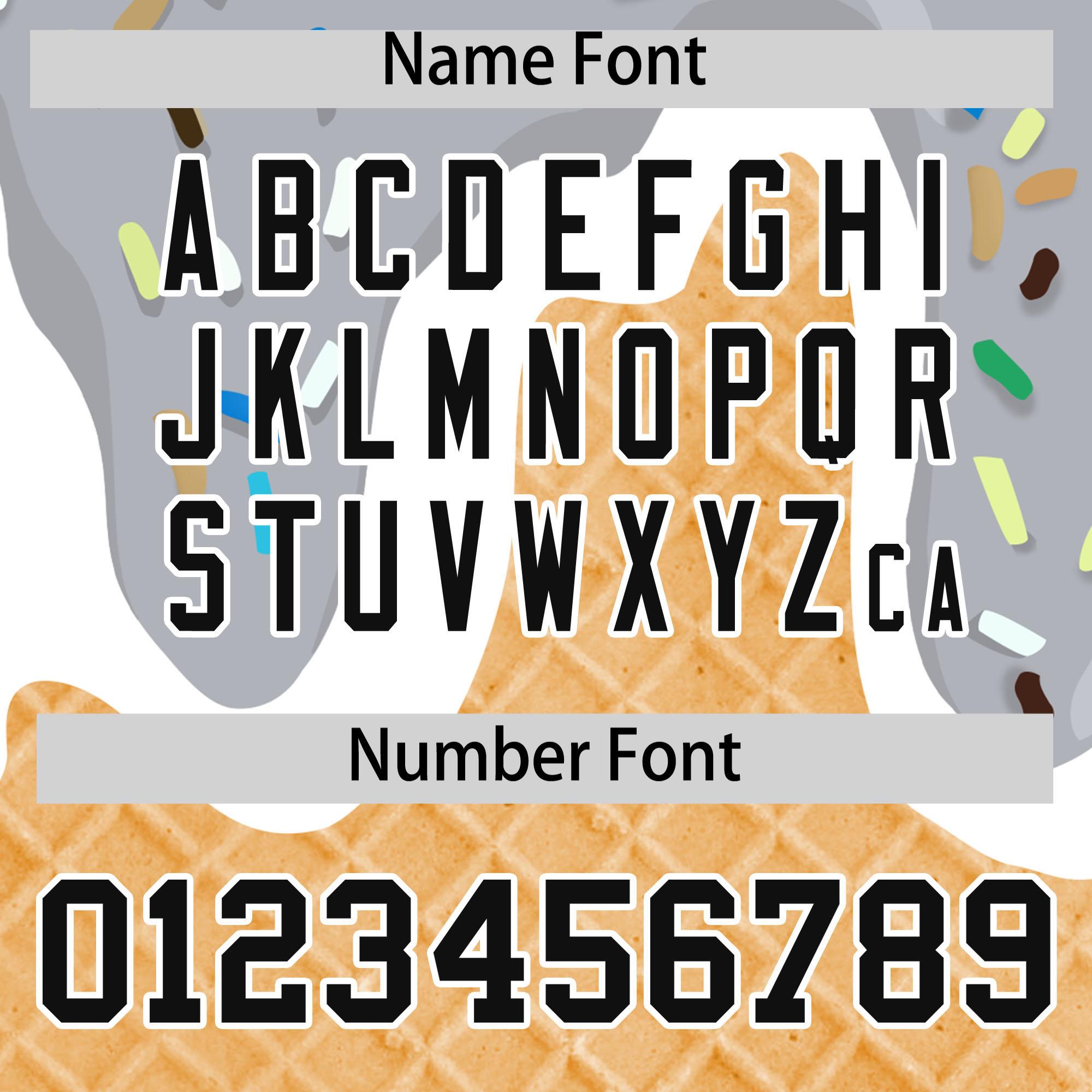 Custom Gray Ice Cream Cone Graffiti Pattern Fashion Authentic Baseball Jersey