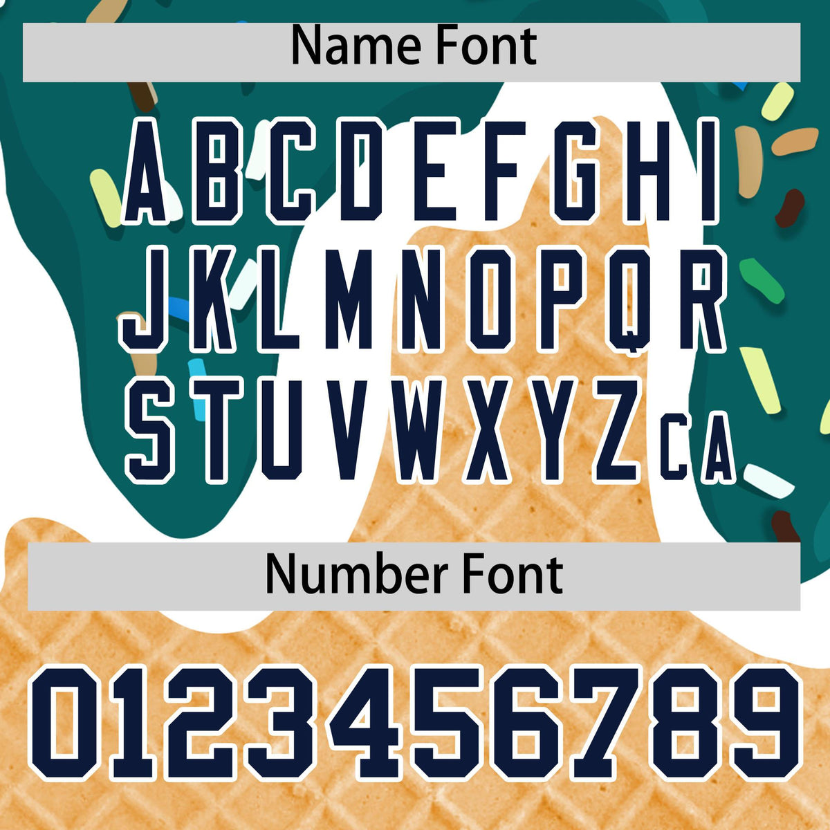 Custom Aqua Ice Cream Cone Graffiti Pattern Fashion Authentic Baseball Jersey