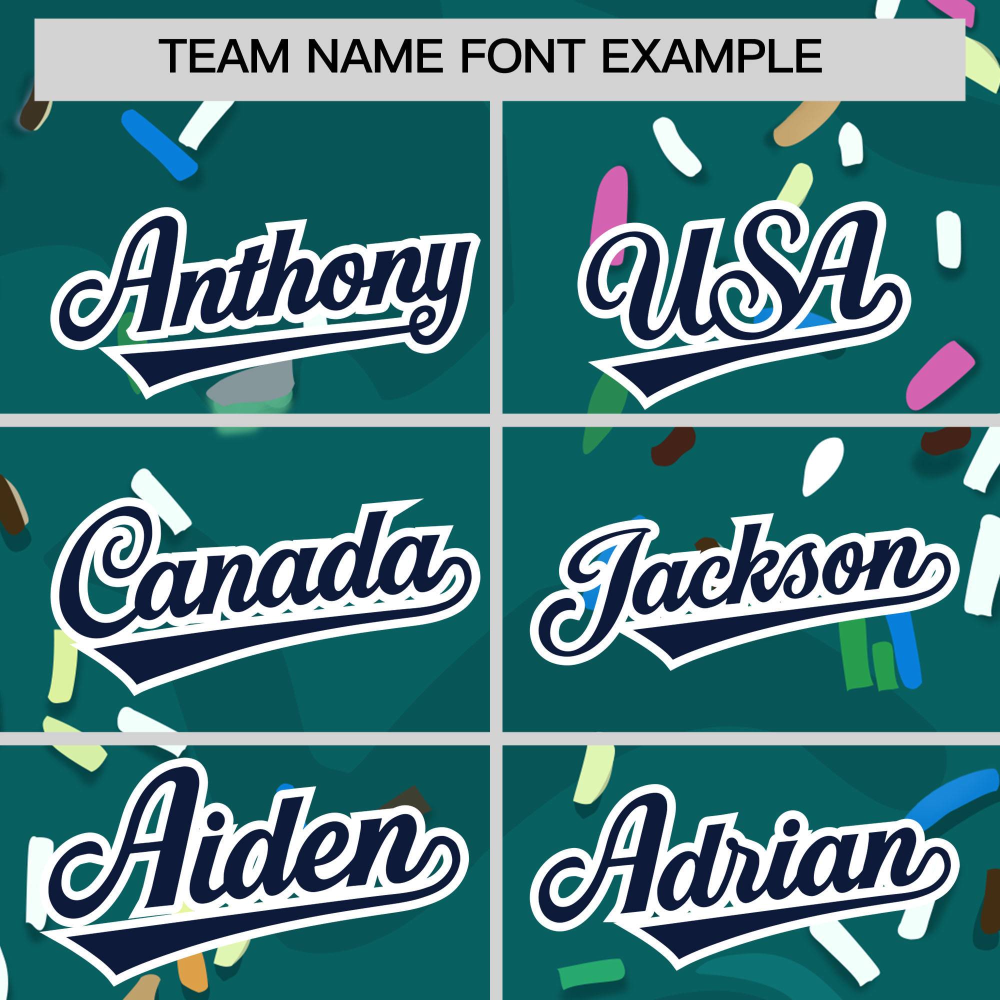 Custom Aqua Ice Cream Cone Graffiti Pattern Fashion Authentic Baseball Jersey