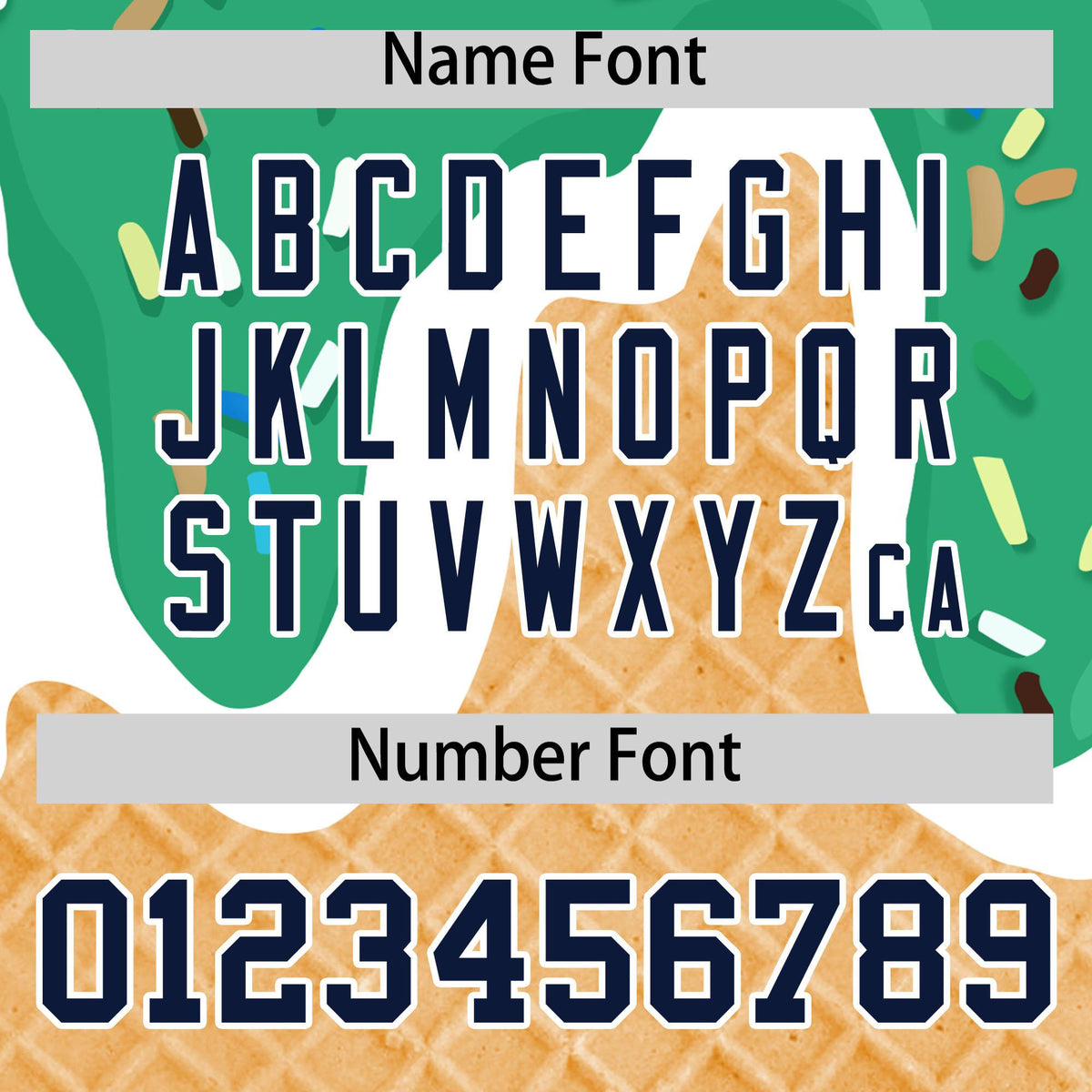 Custom Brilliant Green Ice Cream Cone Graffiti Pattern Fashion Authentic Baseball Jersey