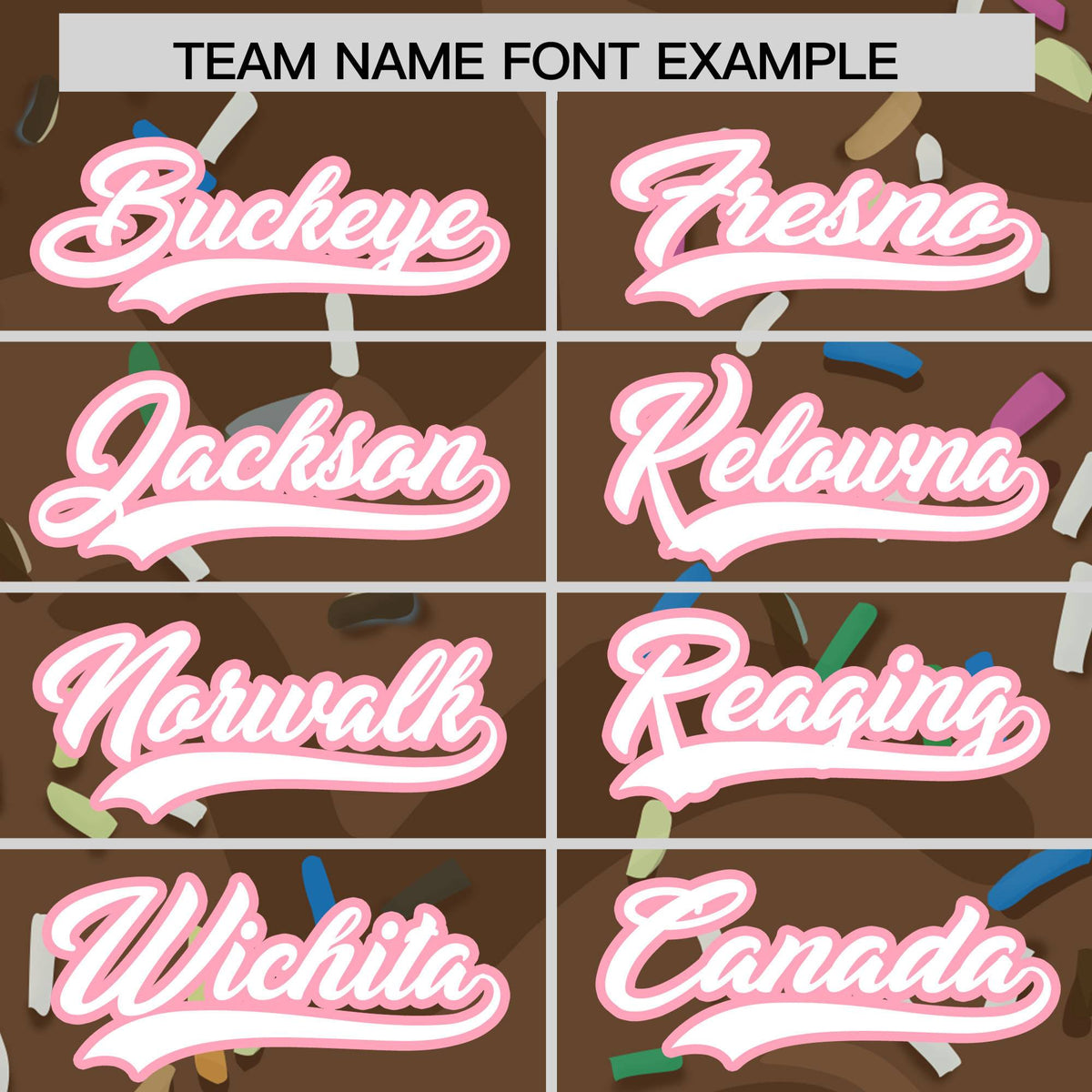 Custom Brown Ice Cream Cone Graffiti Pattern Fashion Authentic Baseball Jersey