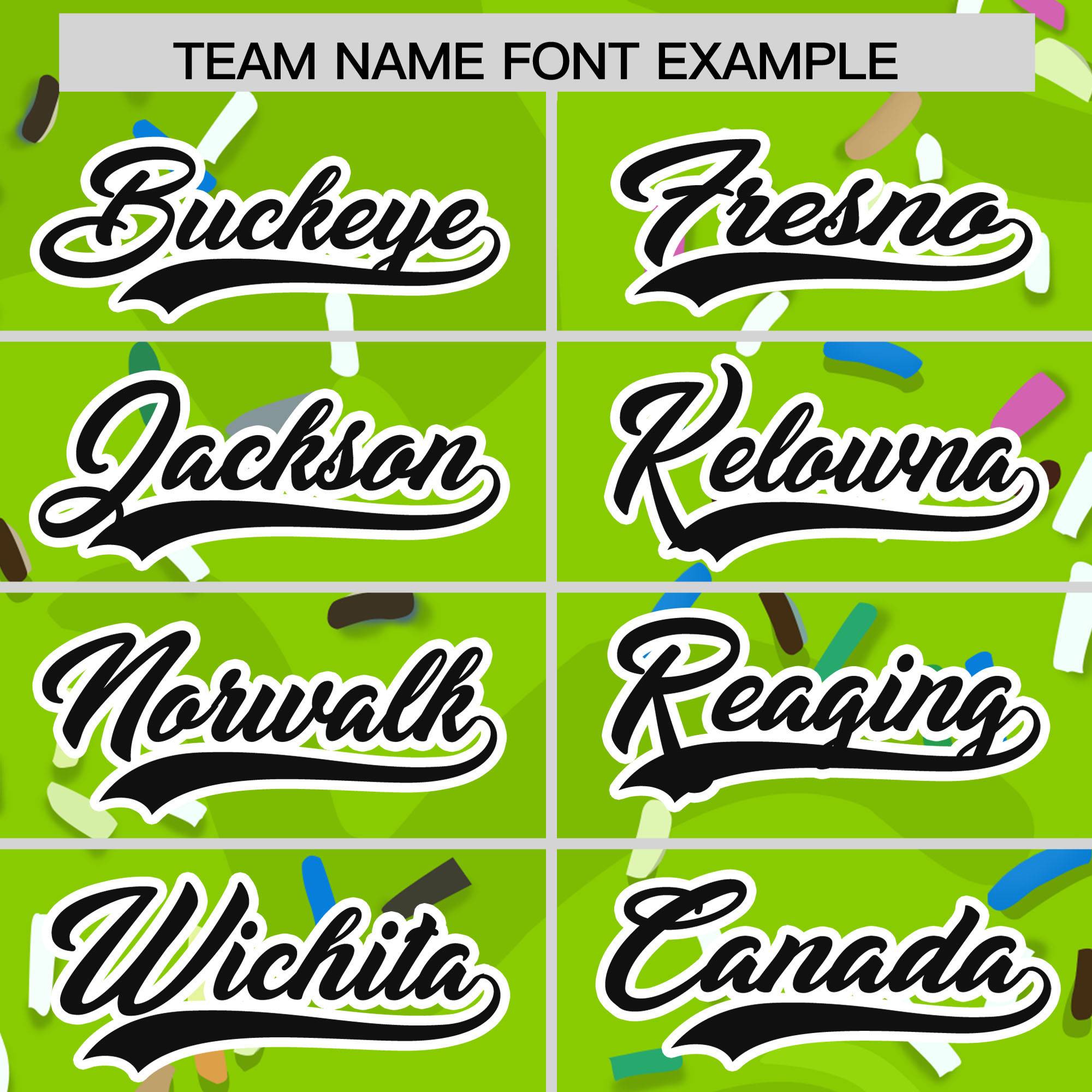 Custom Neon Green Ice Cream Cone Graffiti Pattern Fashion Authentic Baseball Jersey