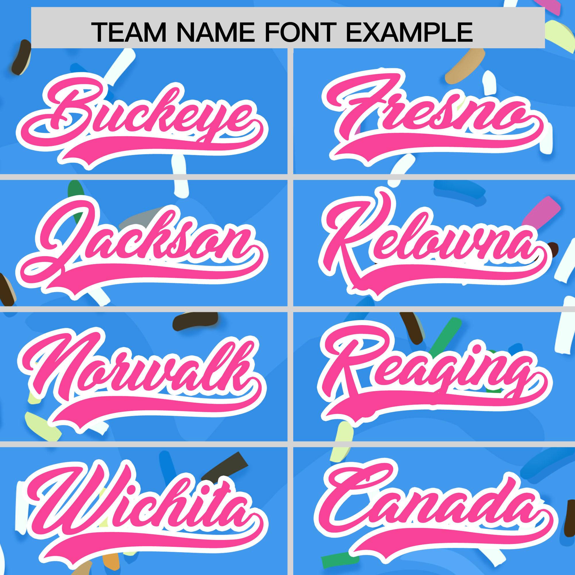 Custom Powder Blue Ice Cream Cone Graffiti Pattern Fashion Authentic Baseball Jersey