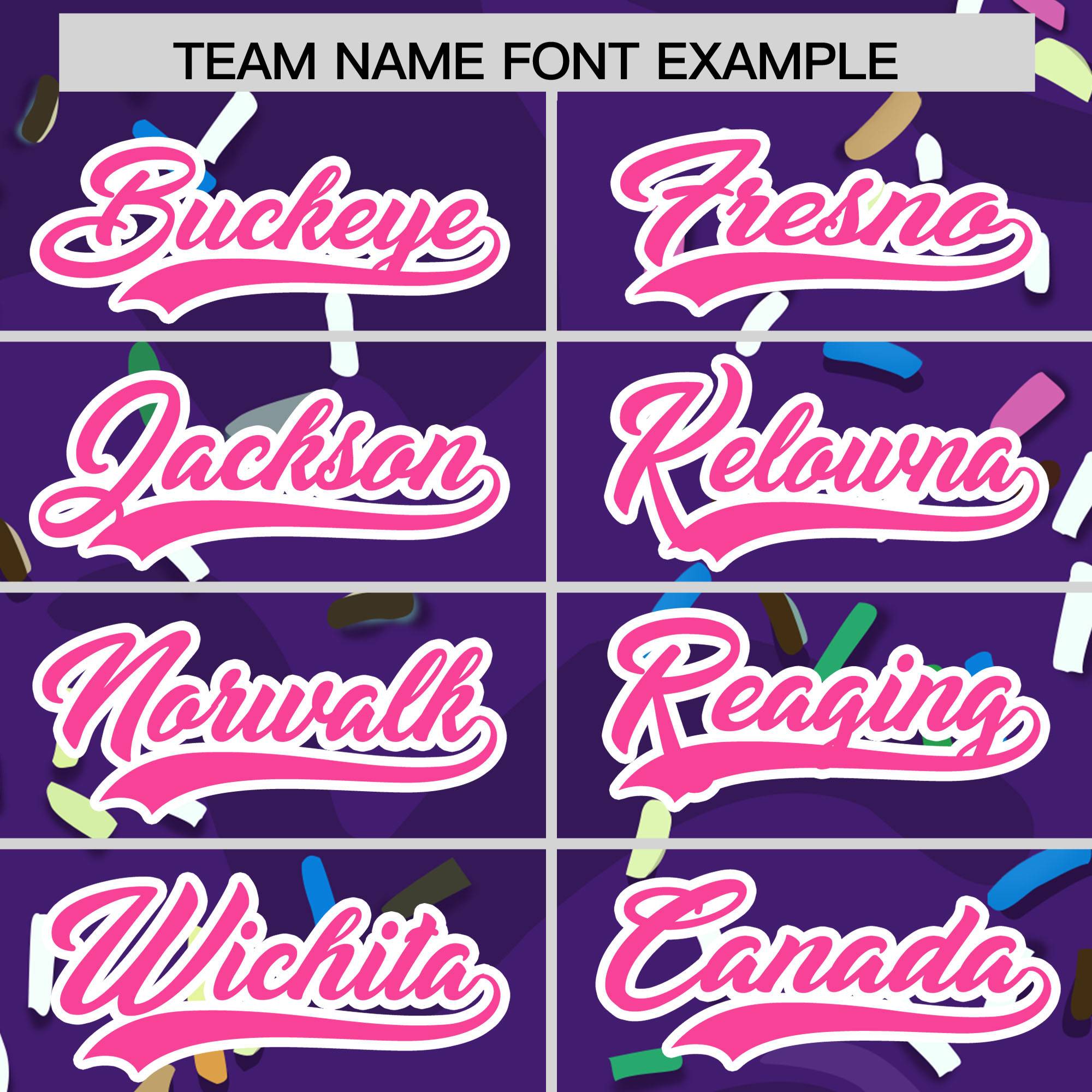 Custom Purple Ice Cream Cone Graffiti Pattern Fashion Authentic Baseball Jersey