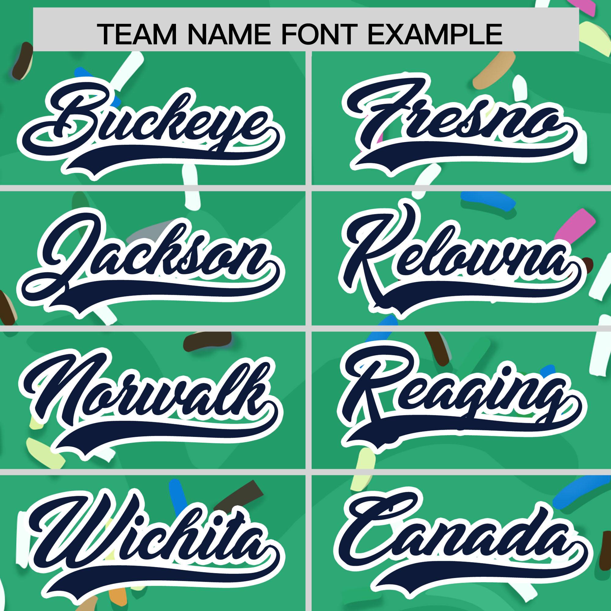 Custom Brilliant Green Ice Cream Cone Graffiti Pattern Fashion Authentic Baseball Jersey