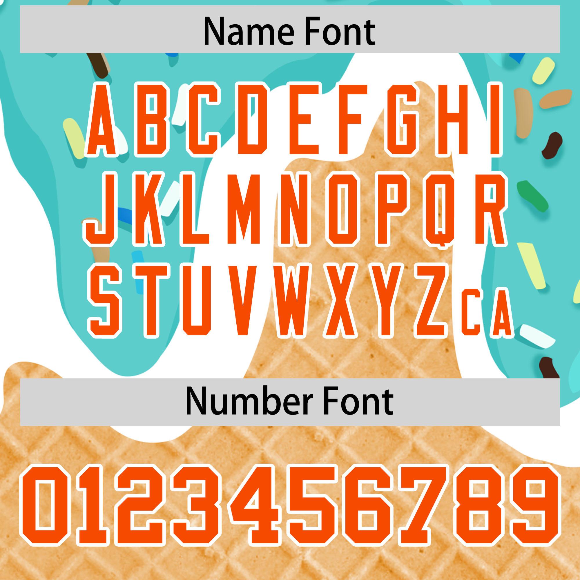 Custom Bright Green Ice Cream Cone Graffiti Pattern Fashion Authentic Baseball Jersey