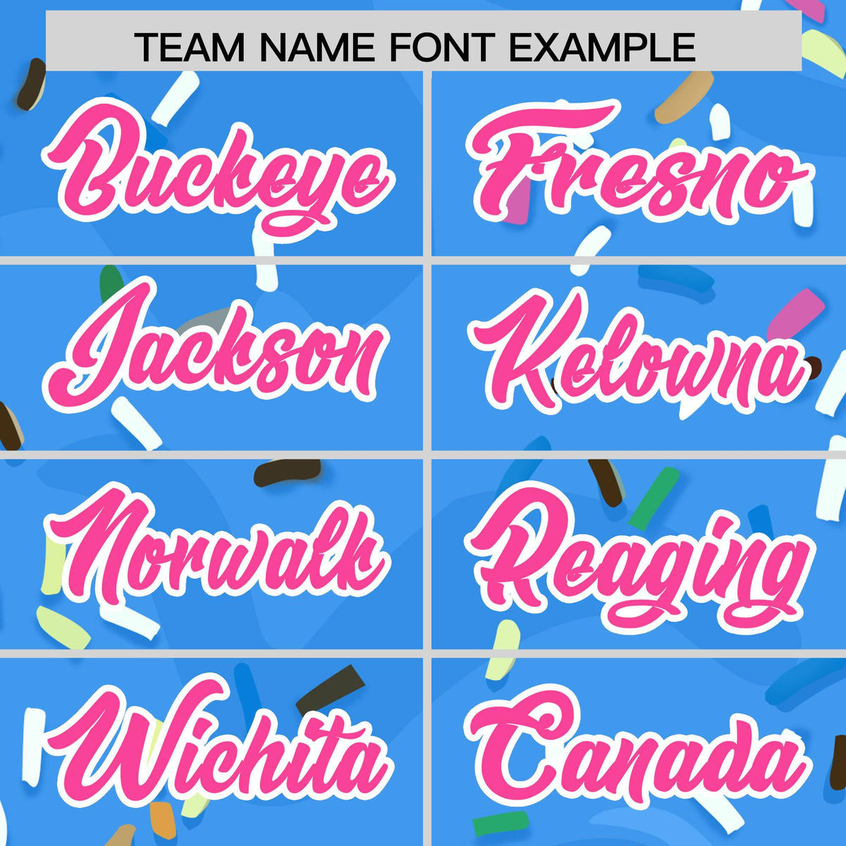 Custom Powder Blue Ice Cream Cone Graffiti Pattern Fashion Authentic Baseball Jersey