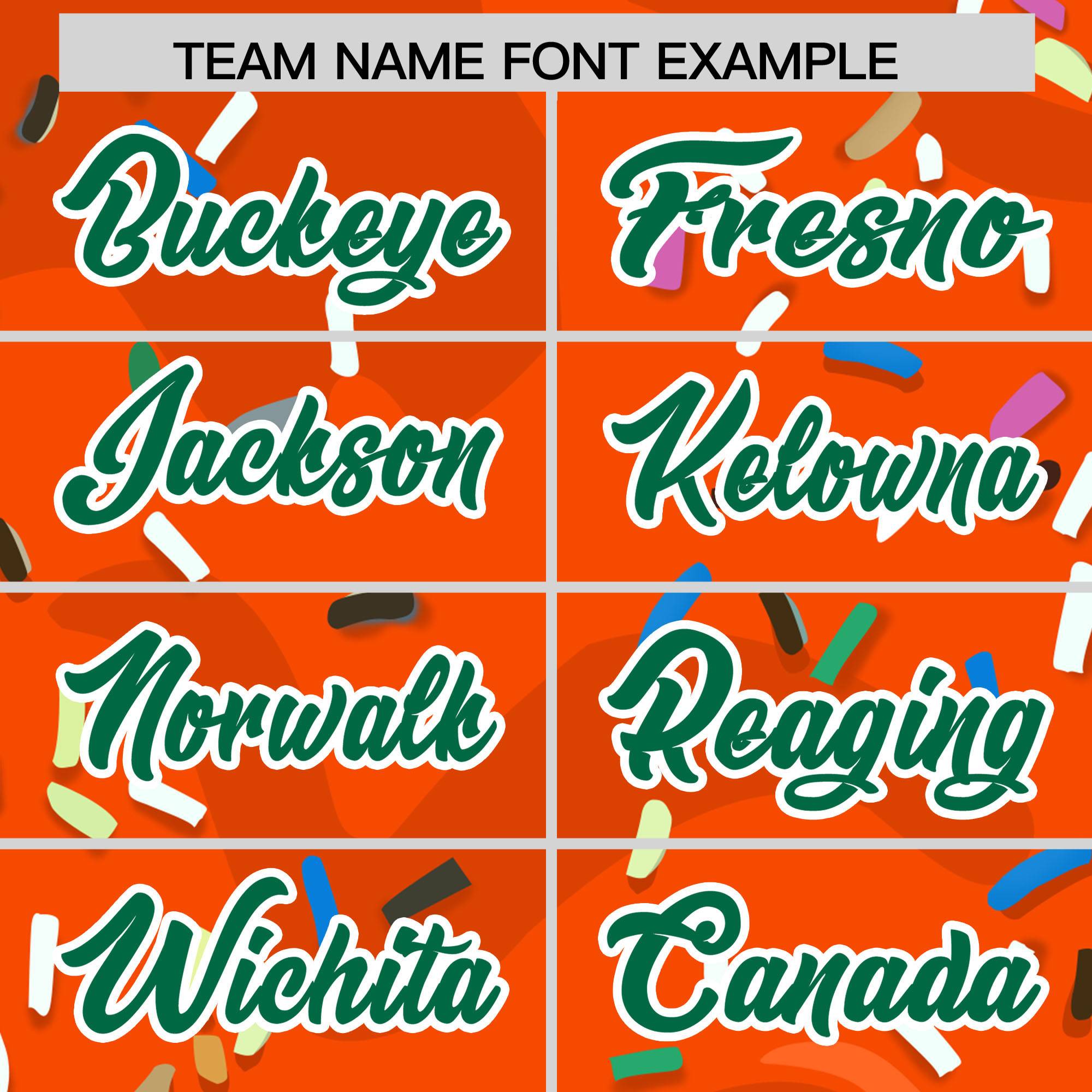 Custom Orange Ice Cream Cone Graffiti Pattern Fashion Authentic Baseball Jersey