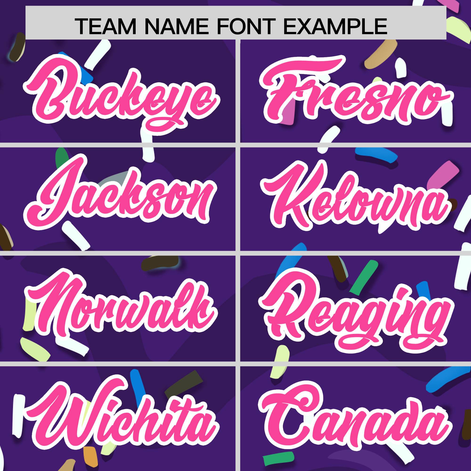 Custom Purple Ice Cream Cone Graffiti Pattern Fashion Authentic Baseball Jersey