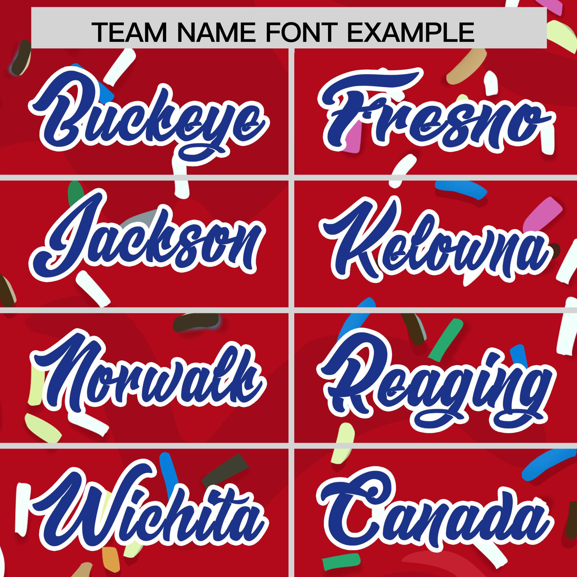 Custom Red Ice Cream Cone Graffiti Pattern Fashion Authentic Baseball Jersey