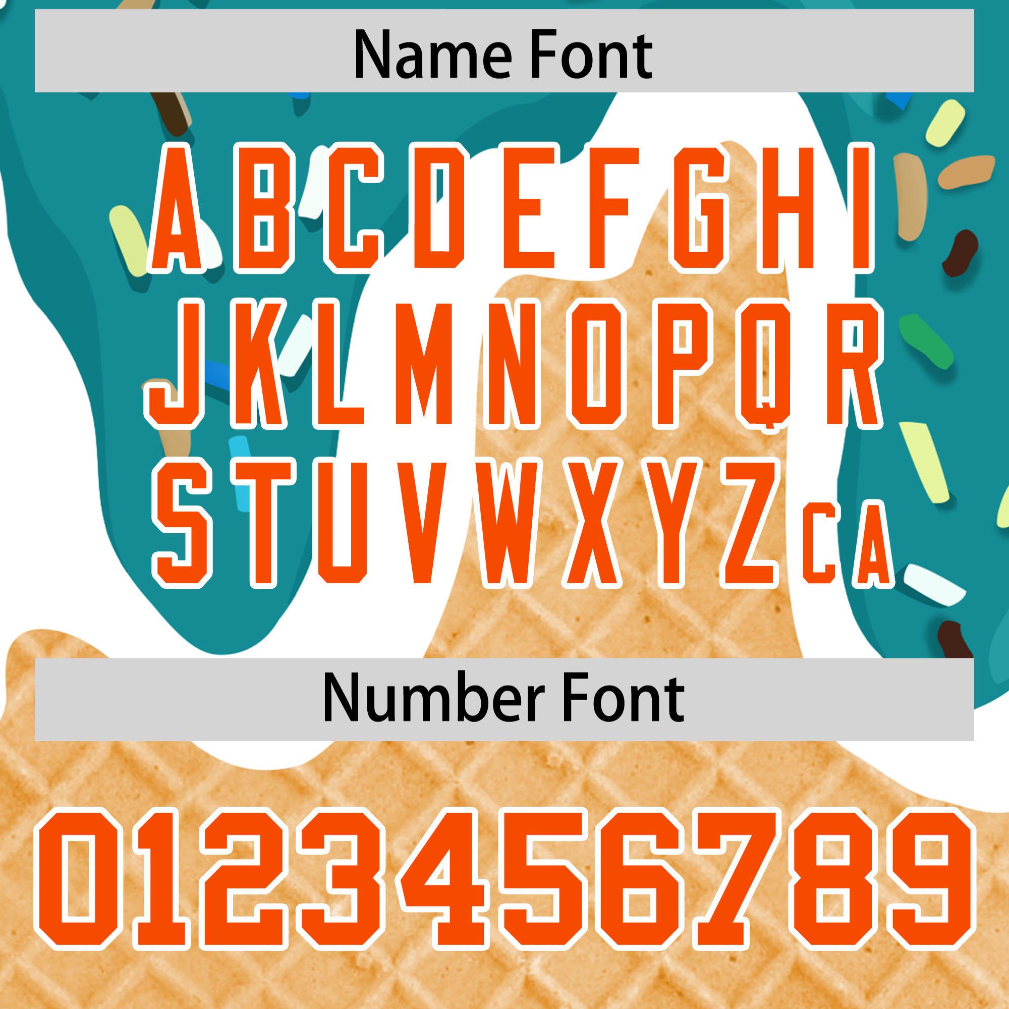 Custom Aqua Ice Cream Cone Graffiti Pattern Fashion Authentic Baseball Jersey