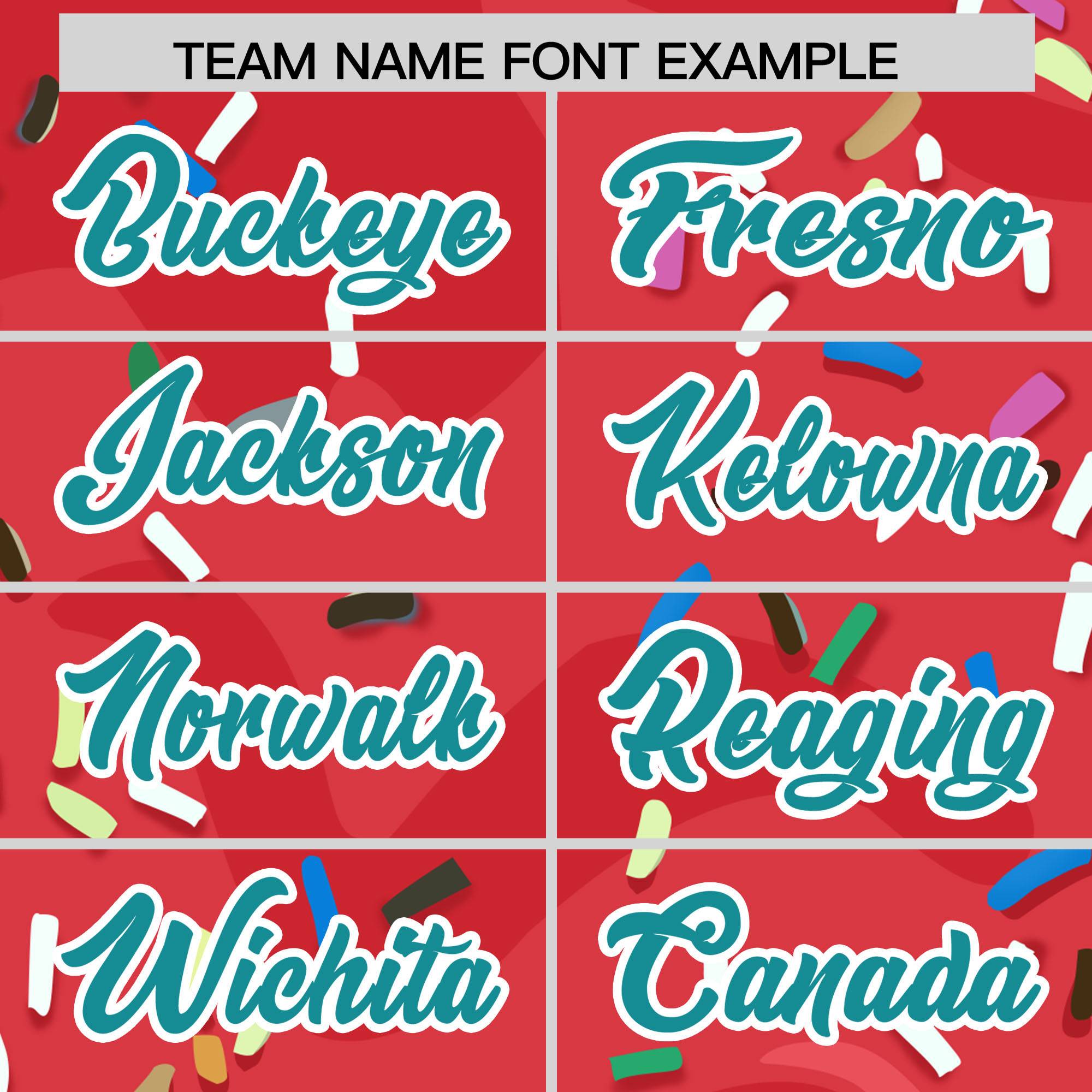 Custom Light Red Ice Cream Cone Graffiti Pattern Fashion Authentic Baseball Jersey