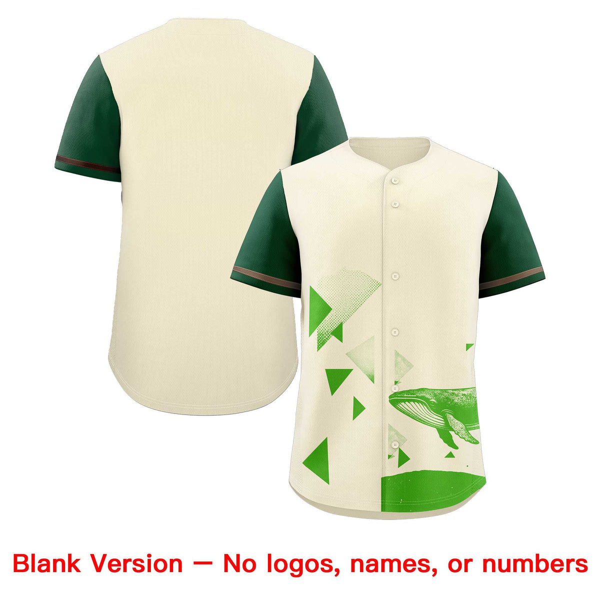 Custom Kelly Green Cream Raptor Series Raglan Sleeves Urban Style Baseball Jersey