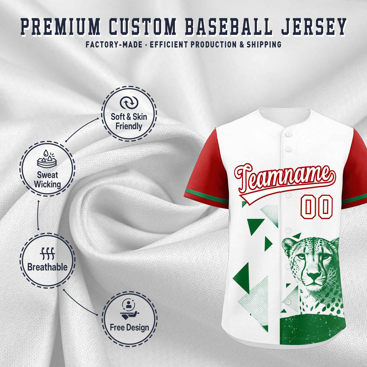 Custom Red White Raptor Series Raglan Sleeves Urban Style Baseball Jersey |KXKSHOP