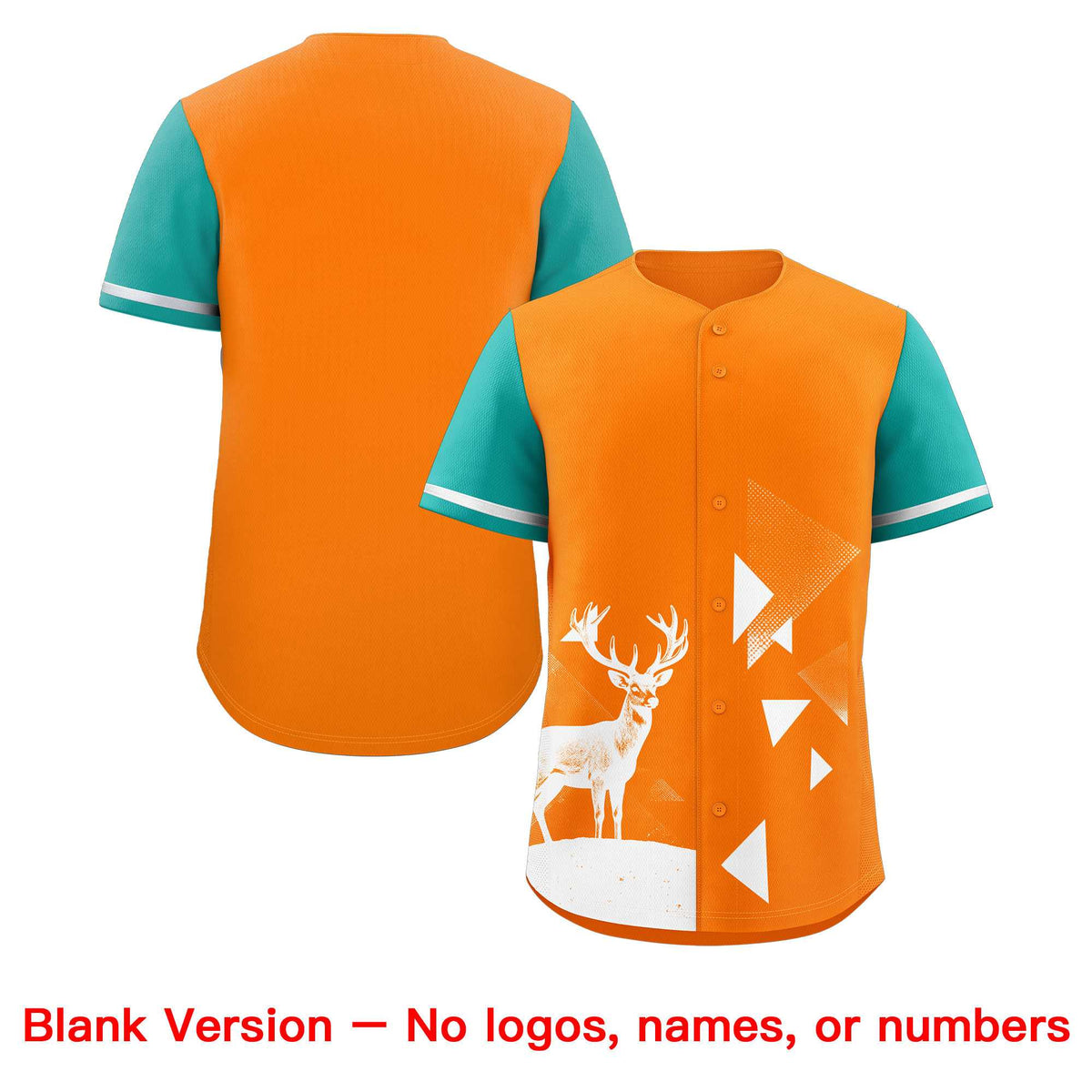 Custom Aqua Orange Raptor Series Raglan Sleeves Breathable Baseball Jersey |KXKSHOP
