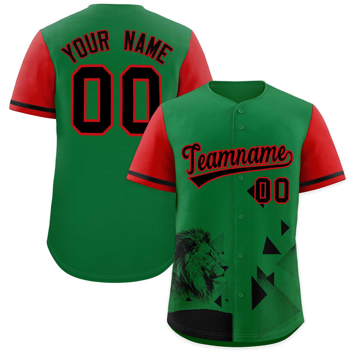 Custom Red Kelly Green Raptor Series Raglan Sleeves Drapable Baseball Jersey |KXKSHOP