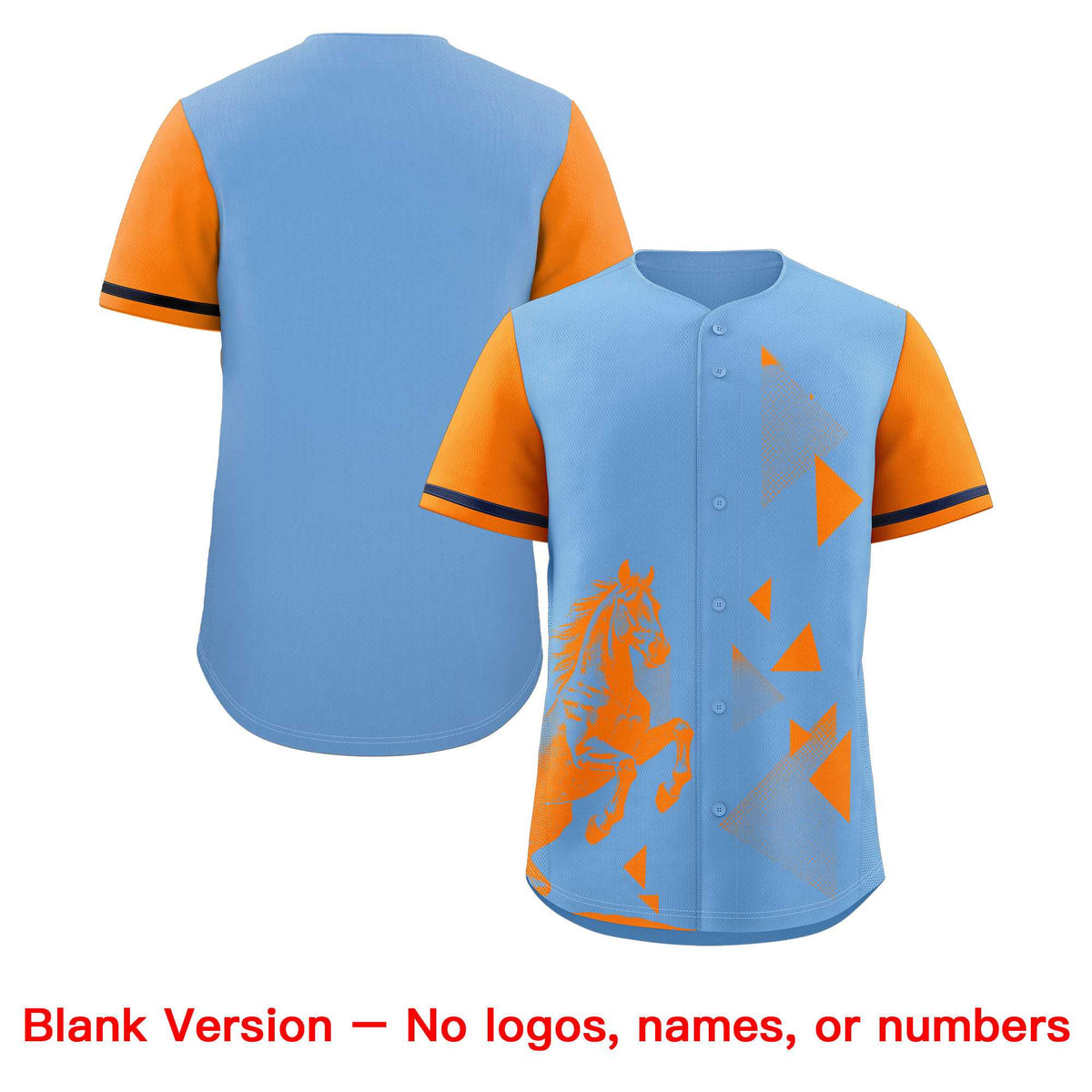 Custom Orange Powder Blue Raptor Series Raglan Sleeves Street Style Baseball Jersey