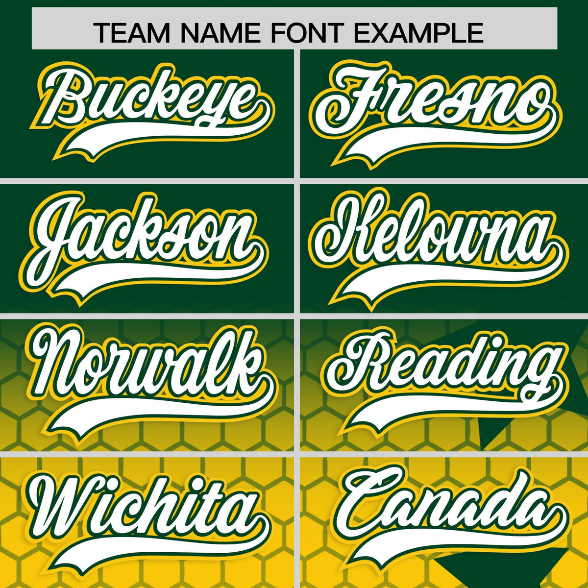 Custom Green Gold White Rising Stars Series Gradient Fashion Baseball Jersey| KXKSHOP