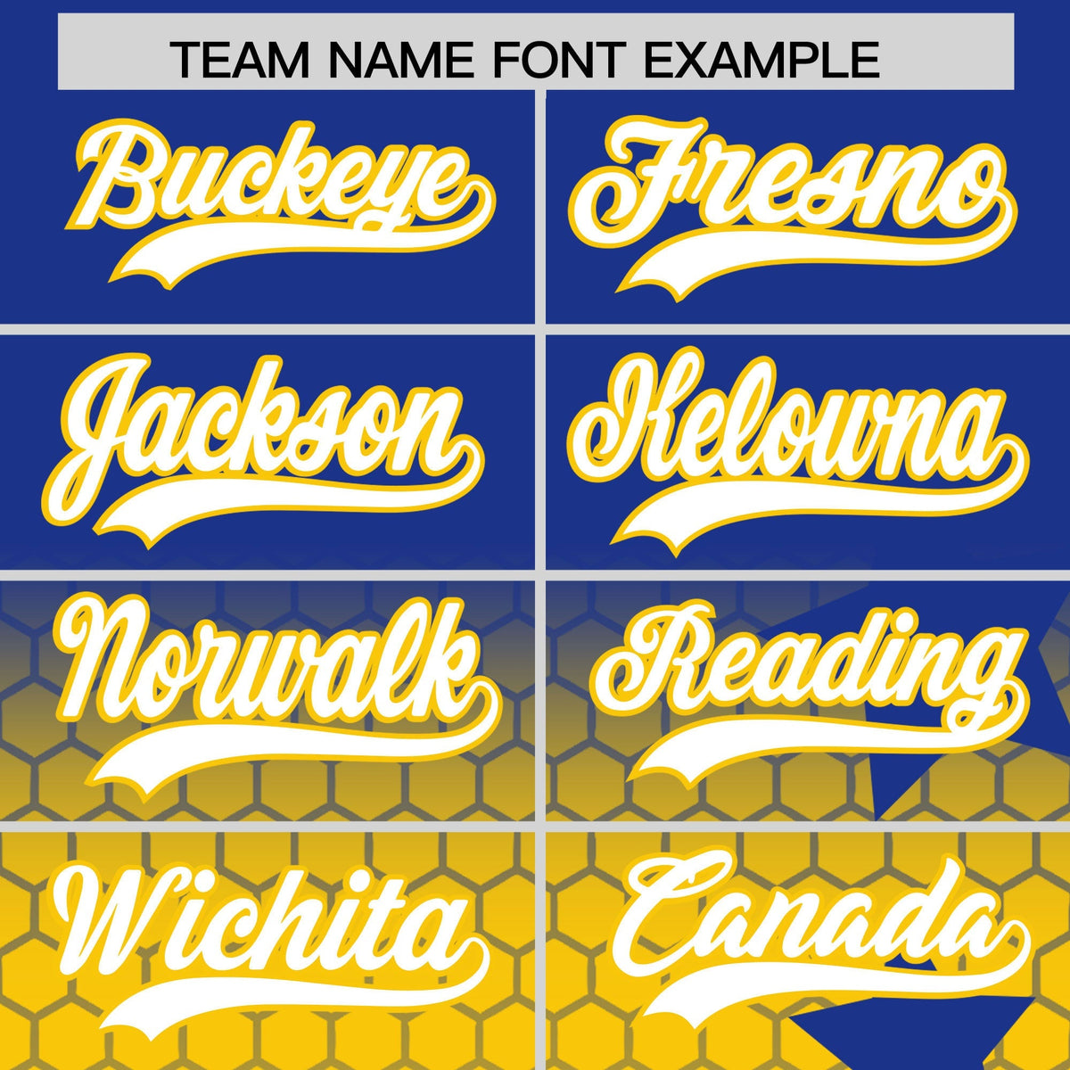 Custom Royal Blue Gold White Rising Stars Series Gradient Fashion Baseball Jersey| KXKSHOP