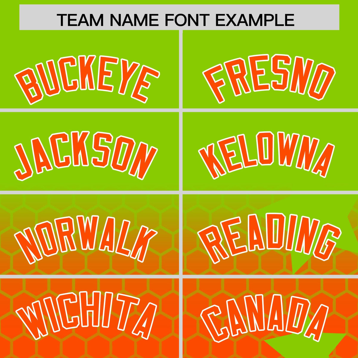 Custom Neon Green Orange White Rising Stars Series Gradient Fashion Baseball Jersey| KXKSHOP