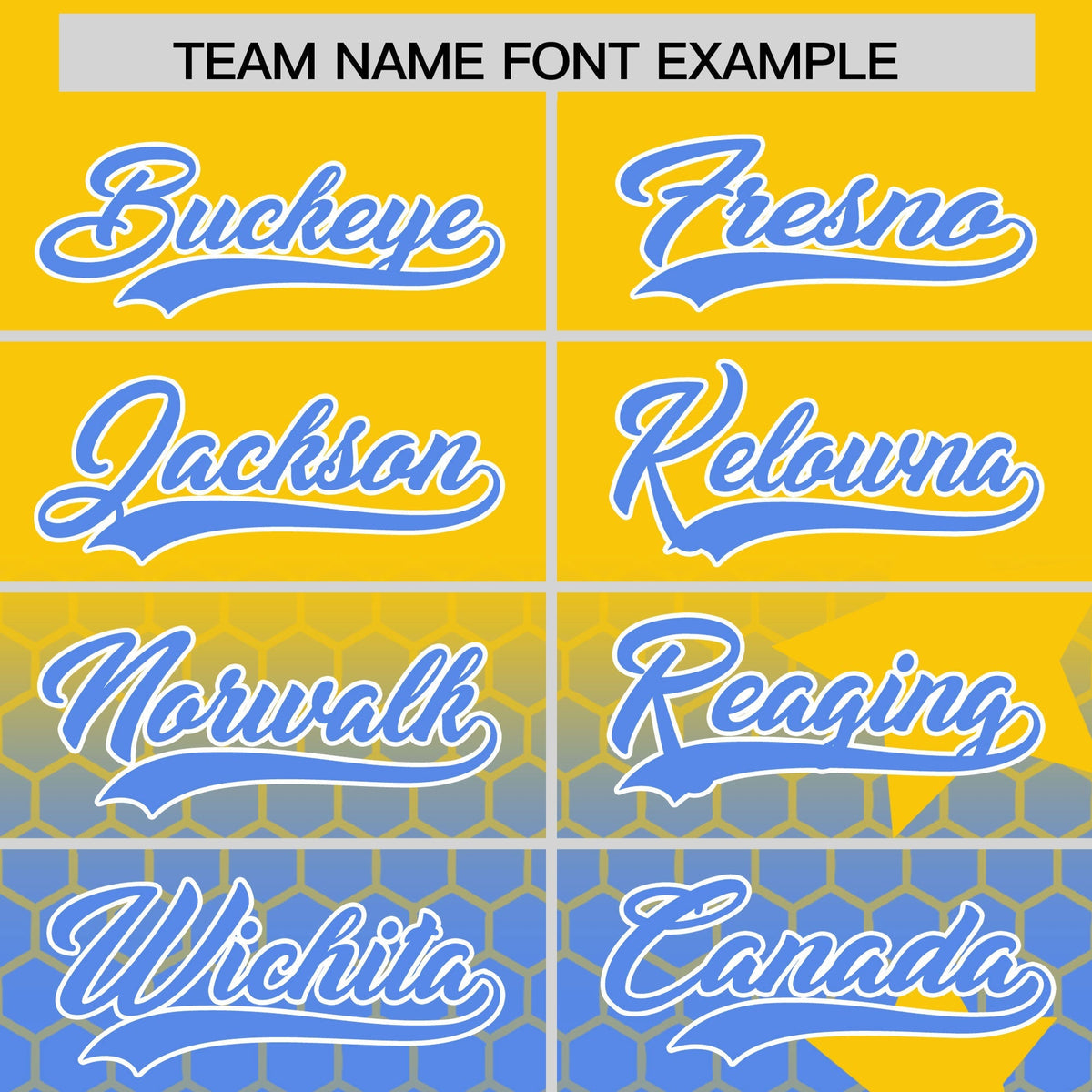 Custom Gold Powder Blue White Rising Stars Series Gradient Fashion Baseball Jersey| KXKSHOP