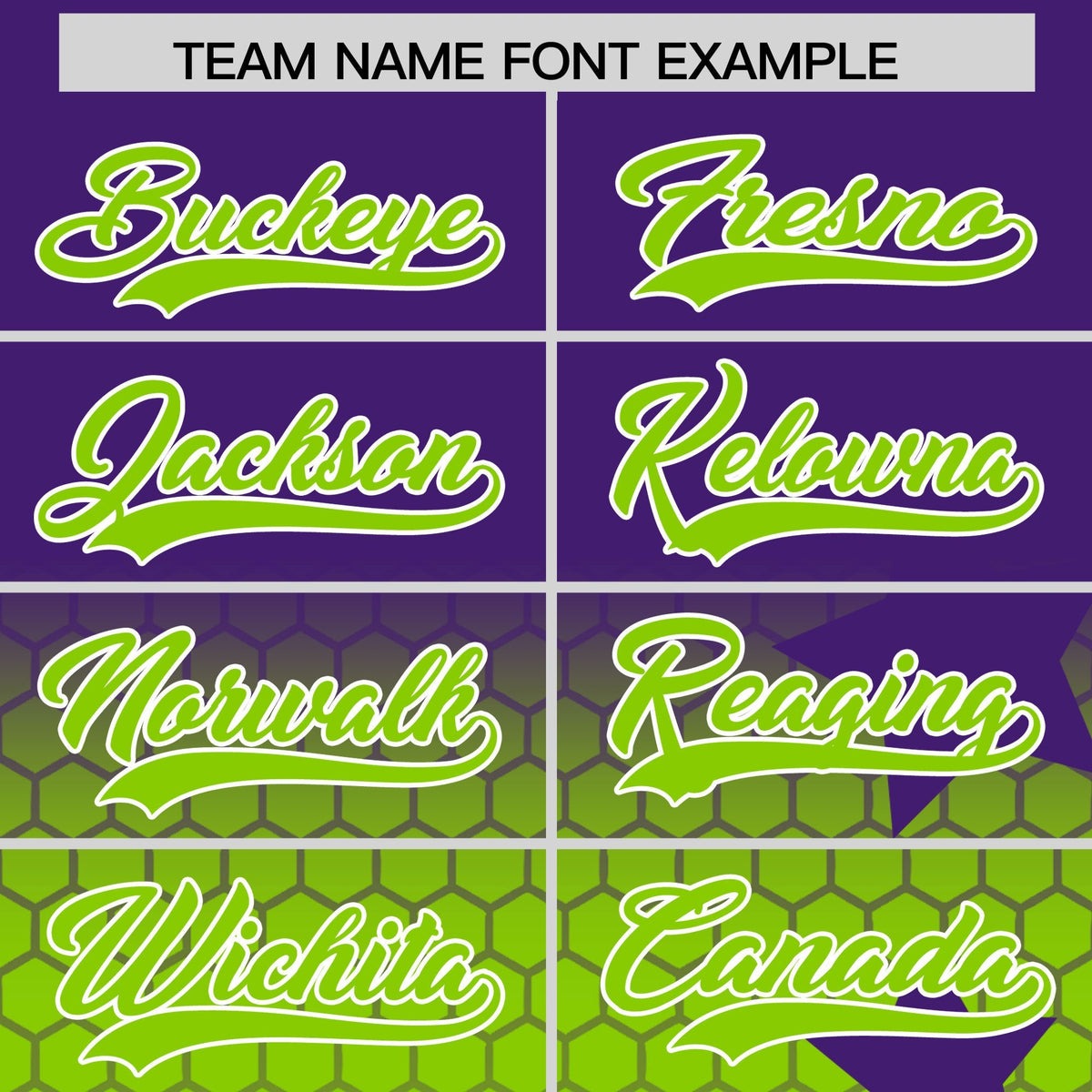 Custom Purple Neon Green White Rising Stars Series Gradient Fashion Baseball Jersey| KXKSHOP