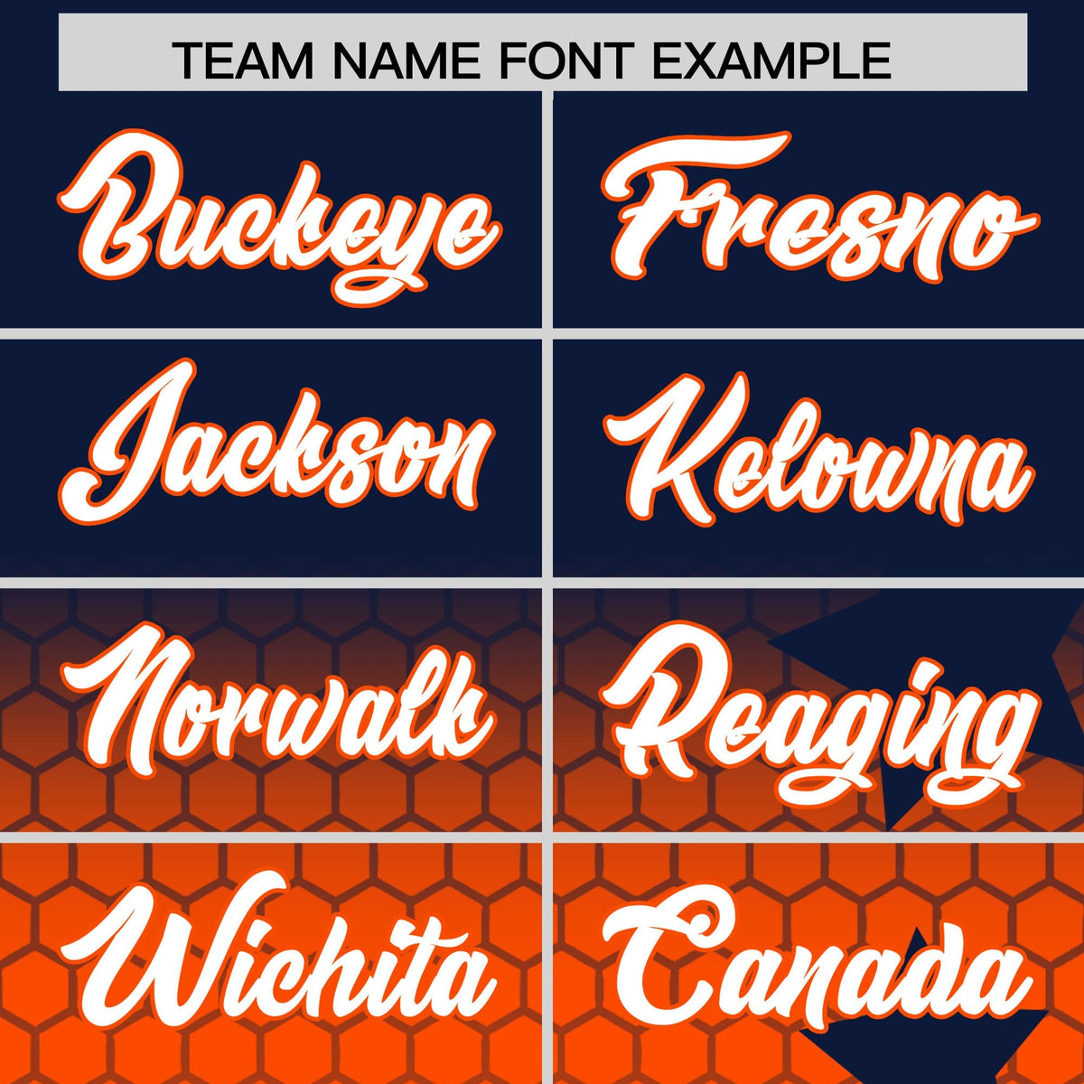 Custom Navy Orange White Rising Stars Series Gradient Fashion Baseball Jersey| KXKSHOP