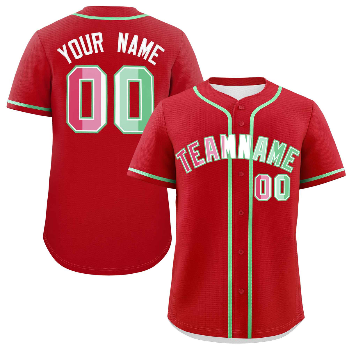 Custom Red Abrosexual For Pride Month Classic Style Authentic Baseball Jersey