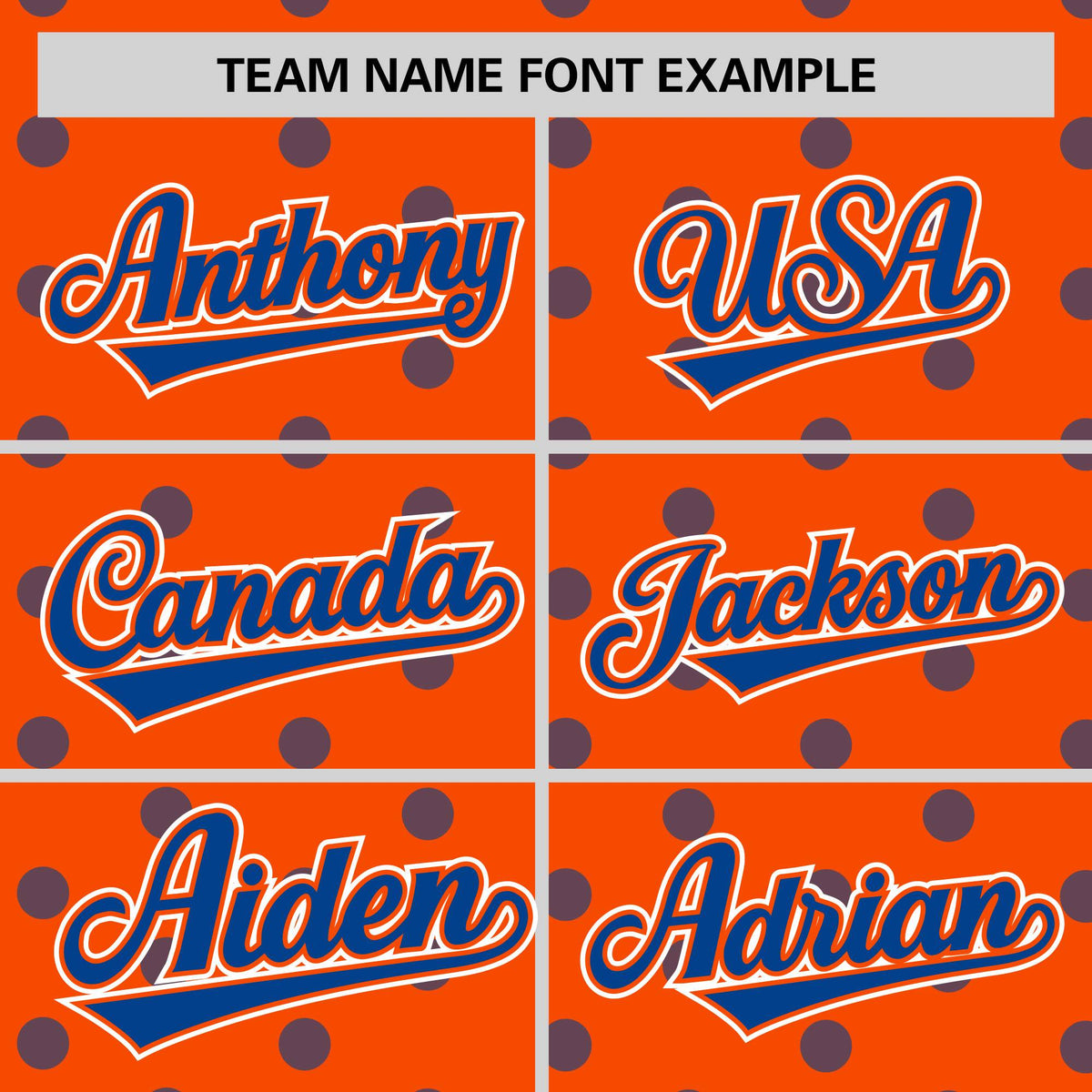 Custom Orange Royal Personalized Polka Dot Graffiti Pattern Authentic Baseball Jersey