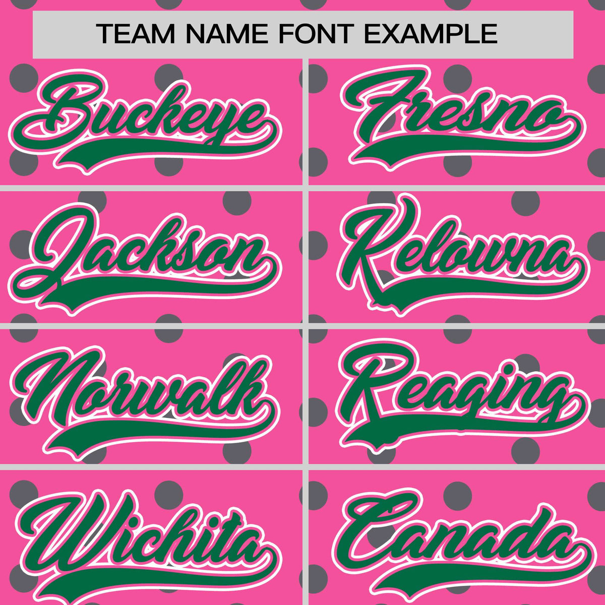 Custom Pink Kelly Green Personalized Polka Dot Graffiti Pattern Authentic Baseball Jersey