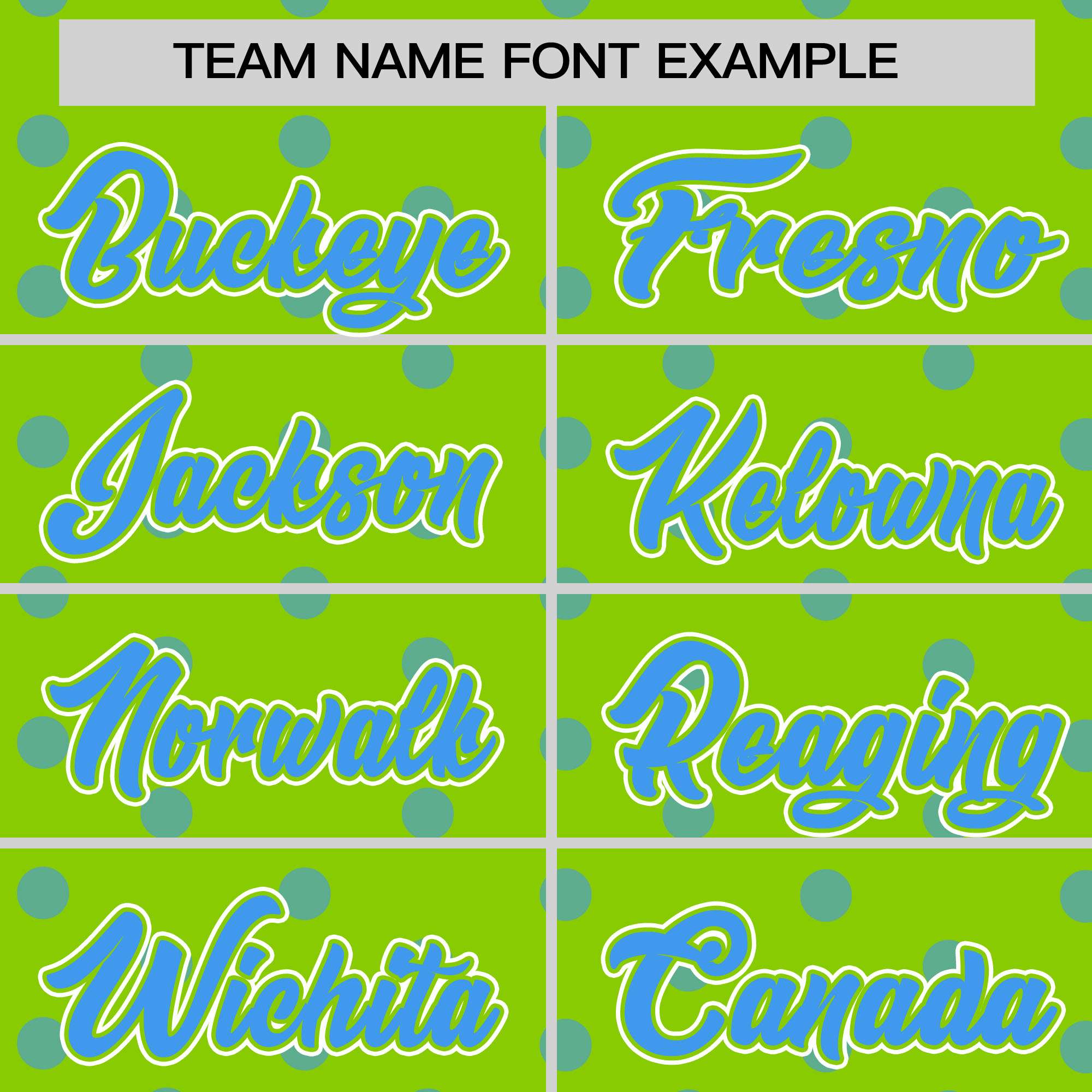 Custom Neon Green Powder Blue Personalized Polka Dot Graffiti Pattern Authentic Baseball Jersey