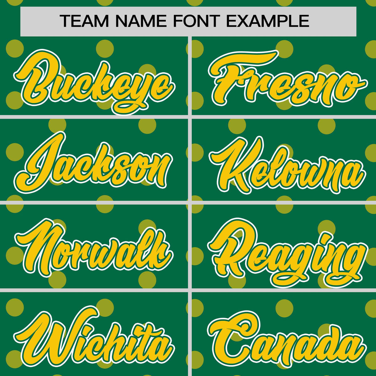 Custom Kelly Green Gold Personalized Polka Dot Graffiti Pattern Authentic Baseball Jersey