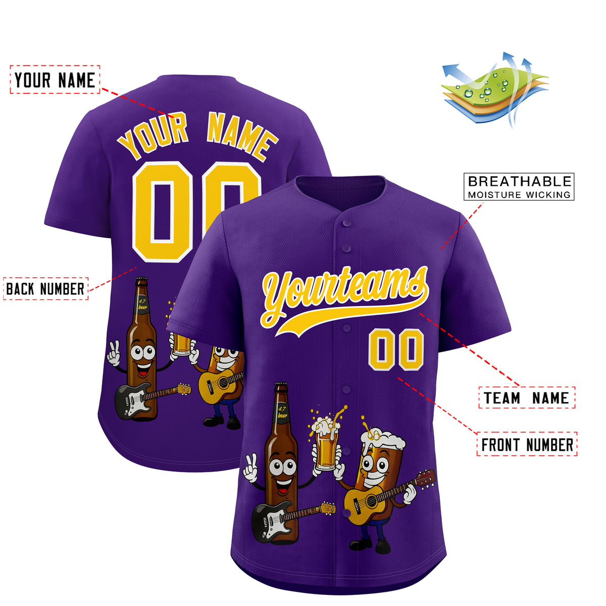 Custom Purple Personalized Team Shirts for Parties &amp; Training | KXKSHOP
