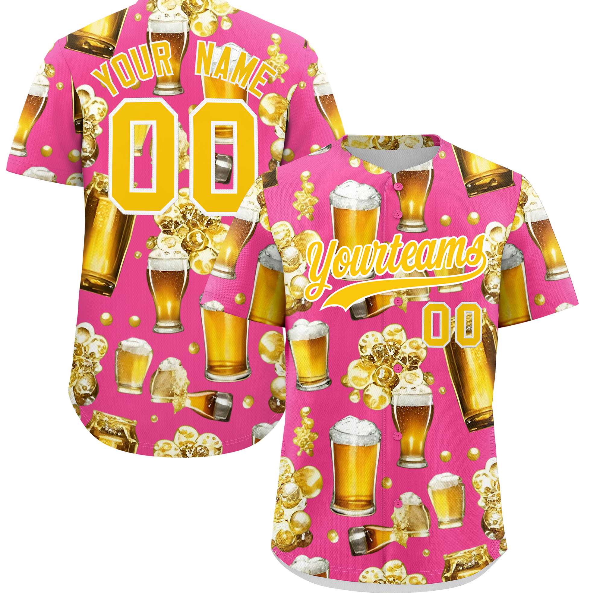 Custom Pink Personalized Team Shirts for Parties & Training | KXKSHOP
