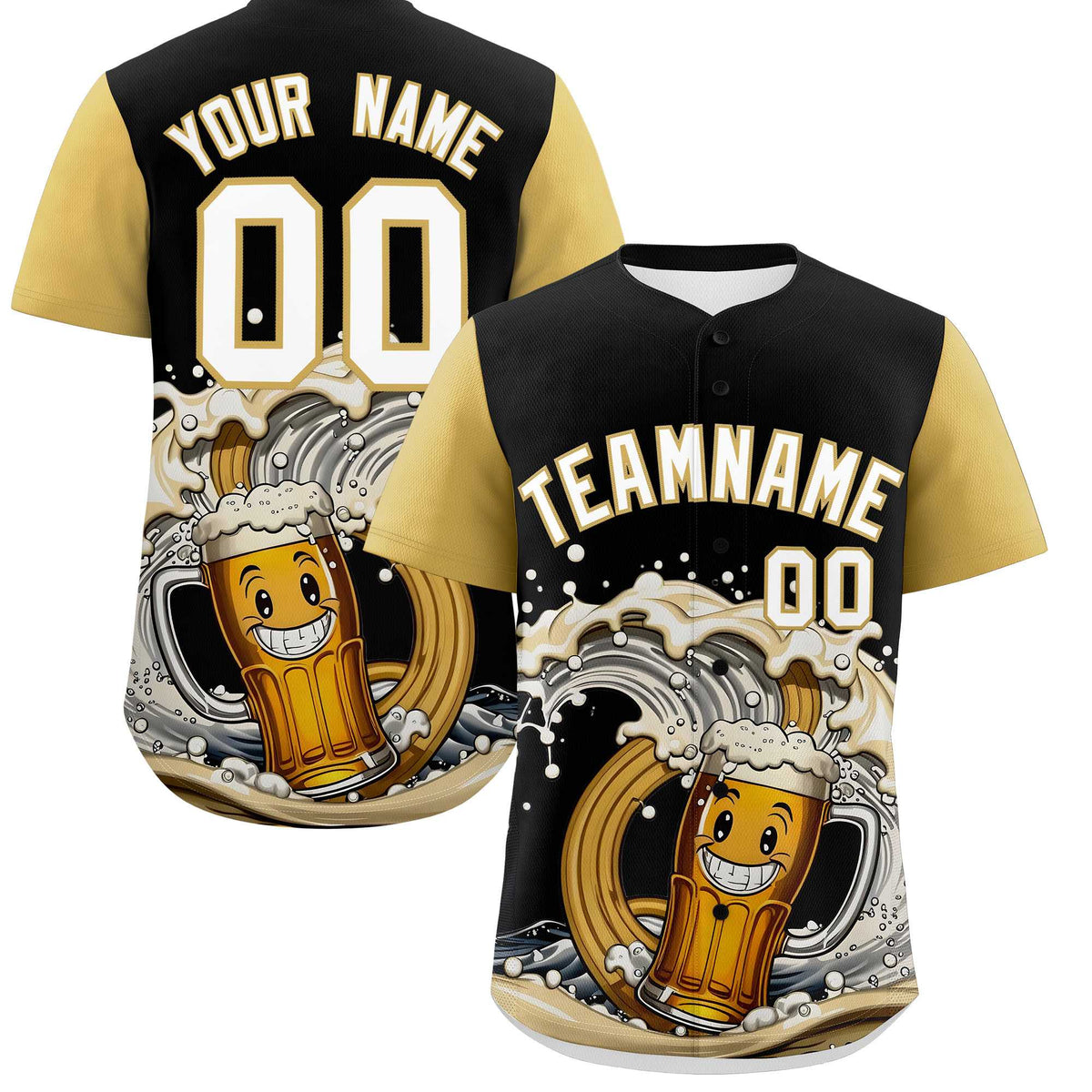 Custom Old Gold Personalized Team Shirts for Parties &amp; Training | KXKSHOP